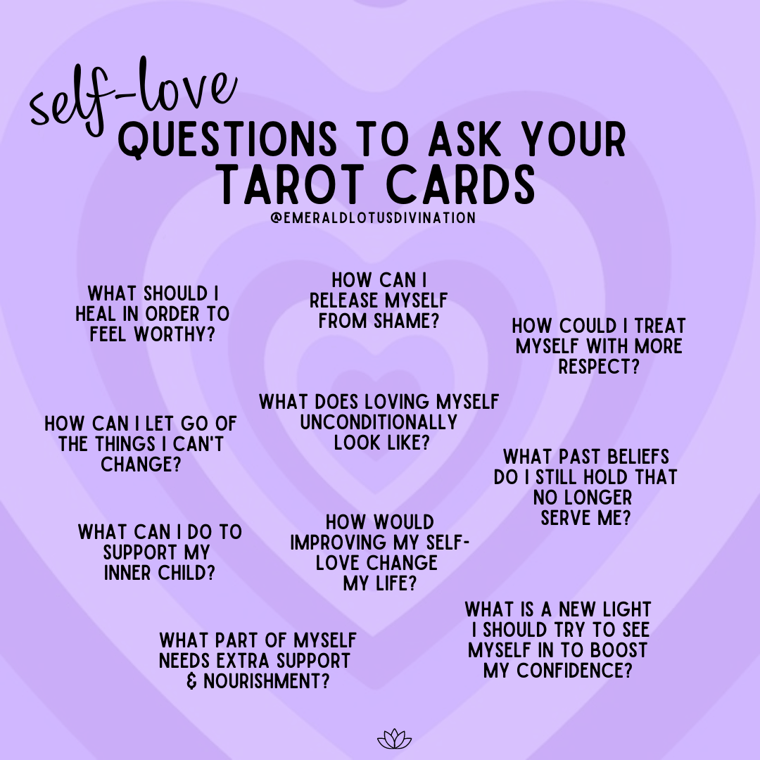 Tarot Questions SelfLove — Emerald Lotus