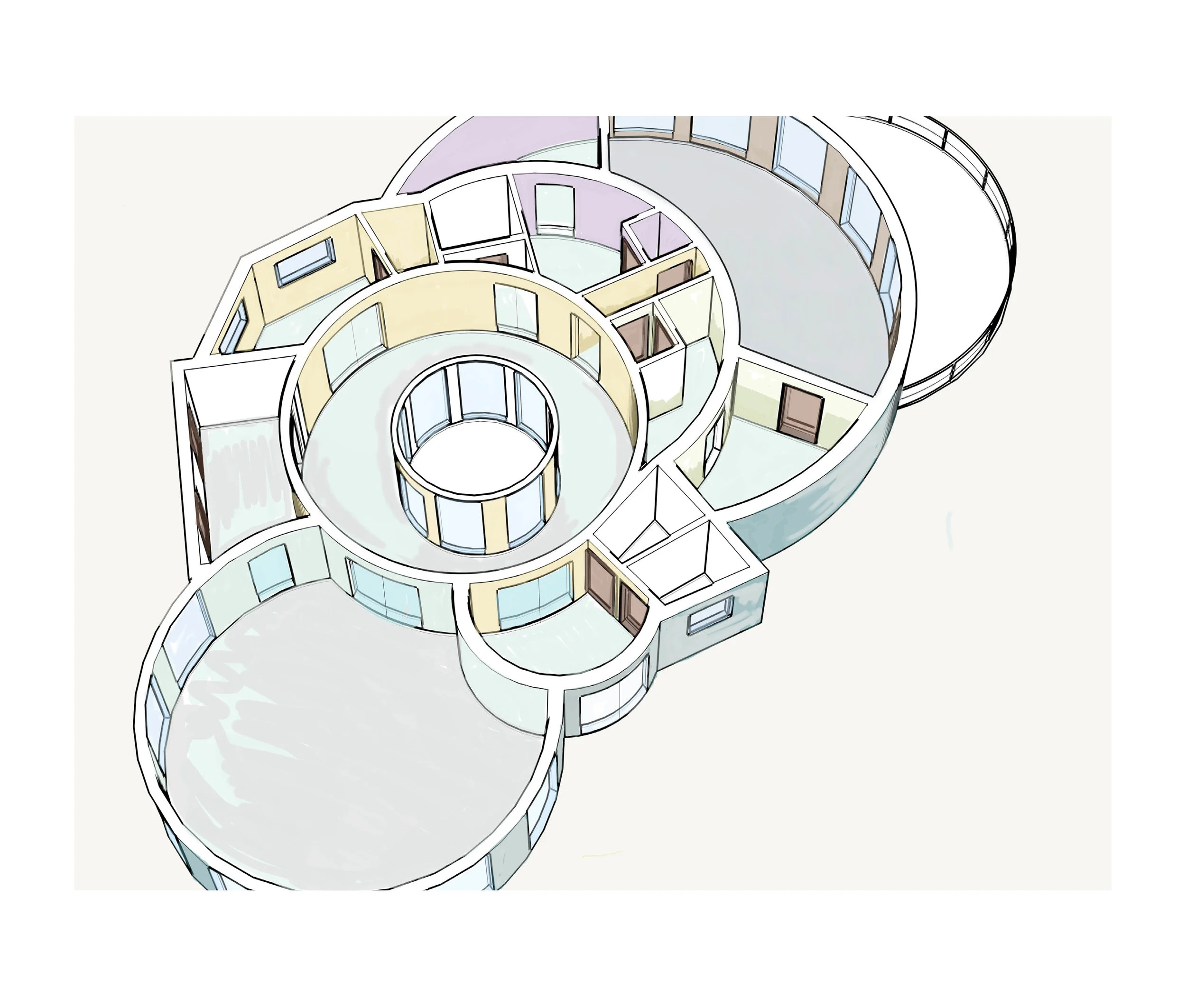  Layout for main building of retirement home 