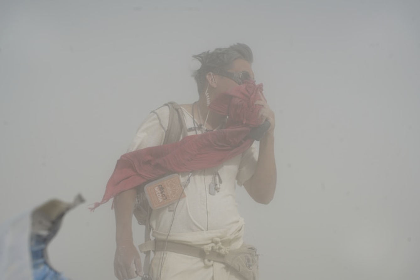 Caught in a dust storm 