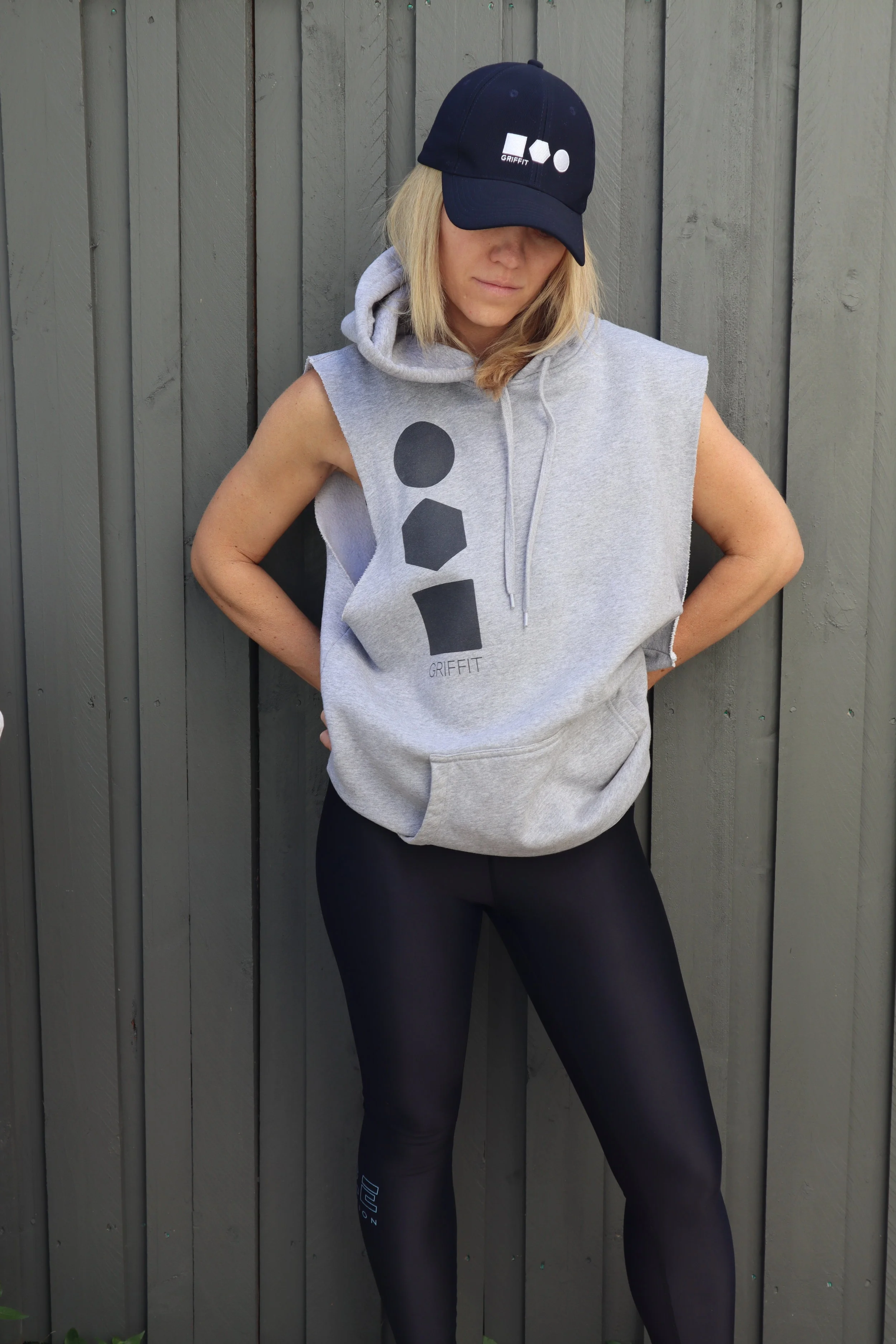 Unisex Sleeveless Hoodie - Grey (Pre-order)