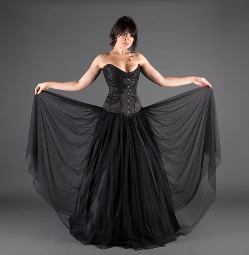QUEEN: Black Wedding Dress  IVORY BLACK