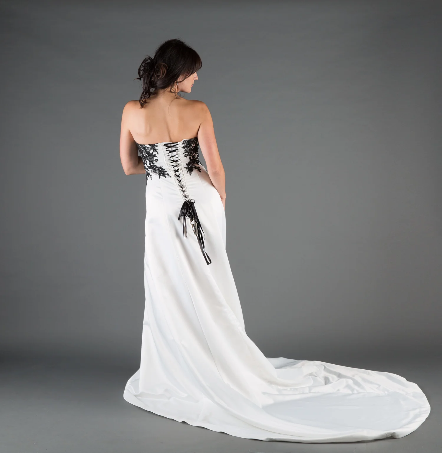 blue dress for baby girl Gorgeous V Neck Long Sleeve Black Wedding Dress Bridal Gown WD485 US6 / Black main image 0