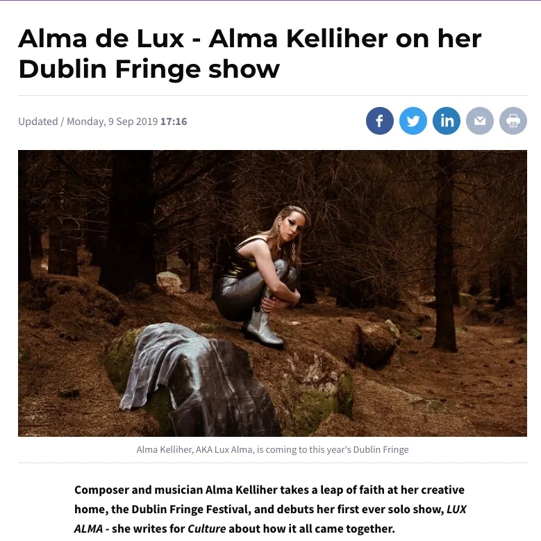 Article for RTÉ Culture...