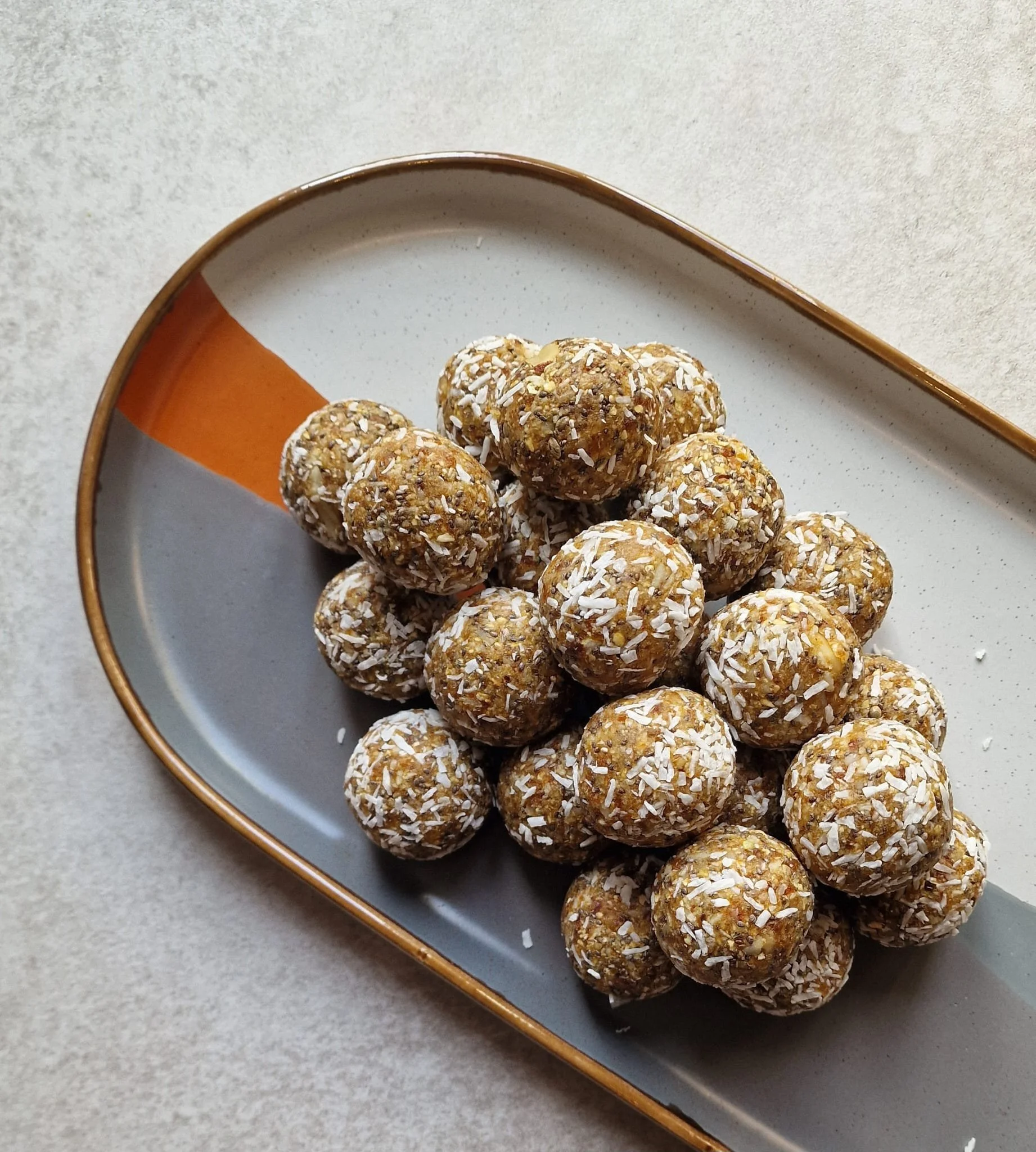 Apricot, Date, Brazils + Coconut Energy Balls
