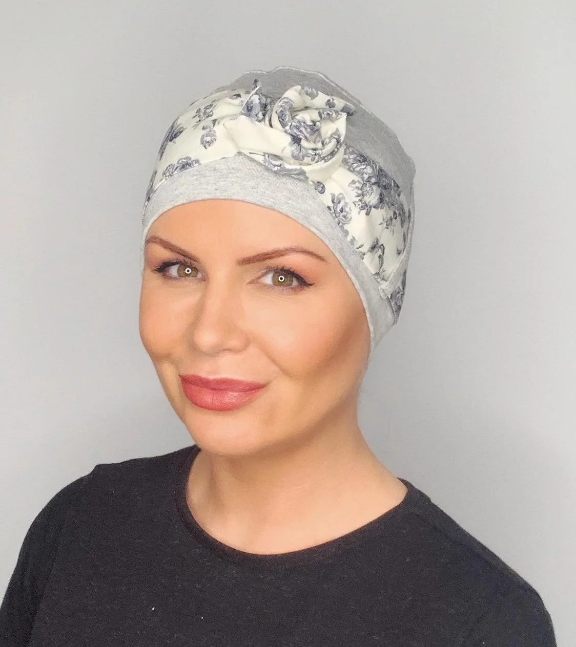 Grey Floral Front Knot.jpg