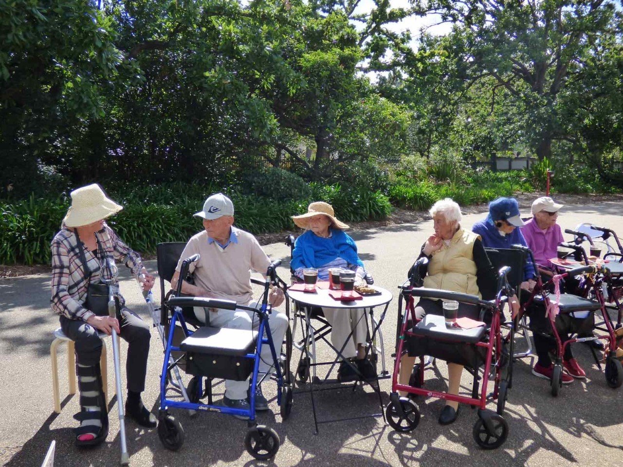 ANZAC Legacy Cafe group of patrons with wheelies.jpg