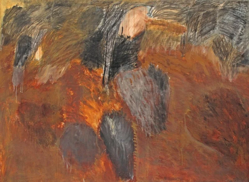  Landscape, Acrylic and charcoal on canvas, 121 x 165 cm 