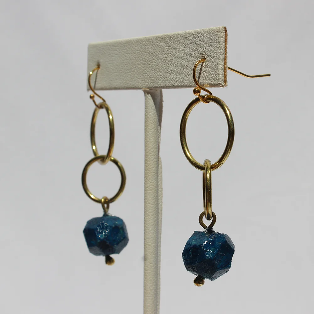 GIFTT EARRINGS - NUGGET DOUBLE CIRCLE (BLUE).jpg