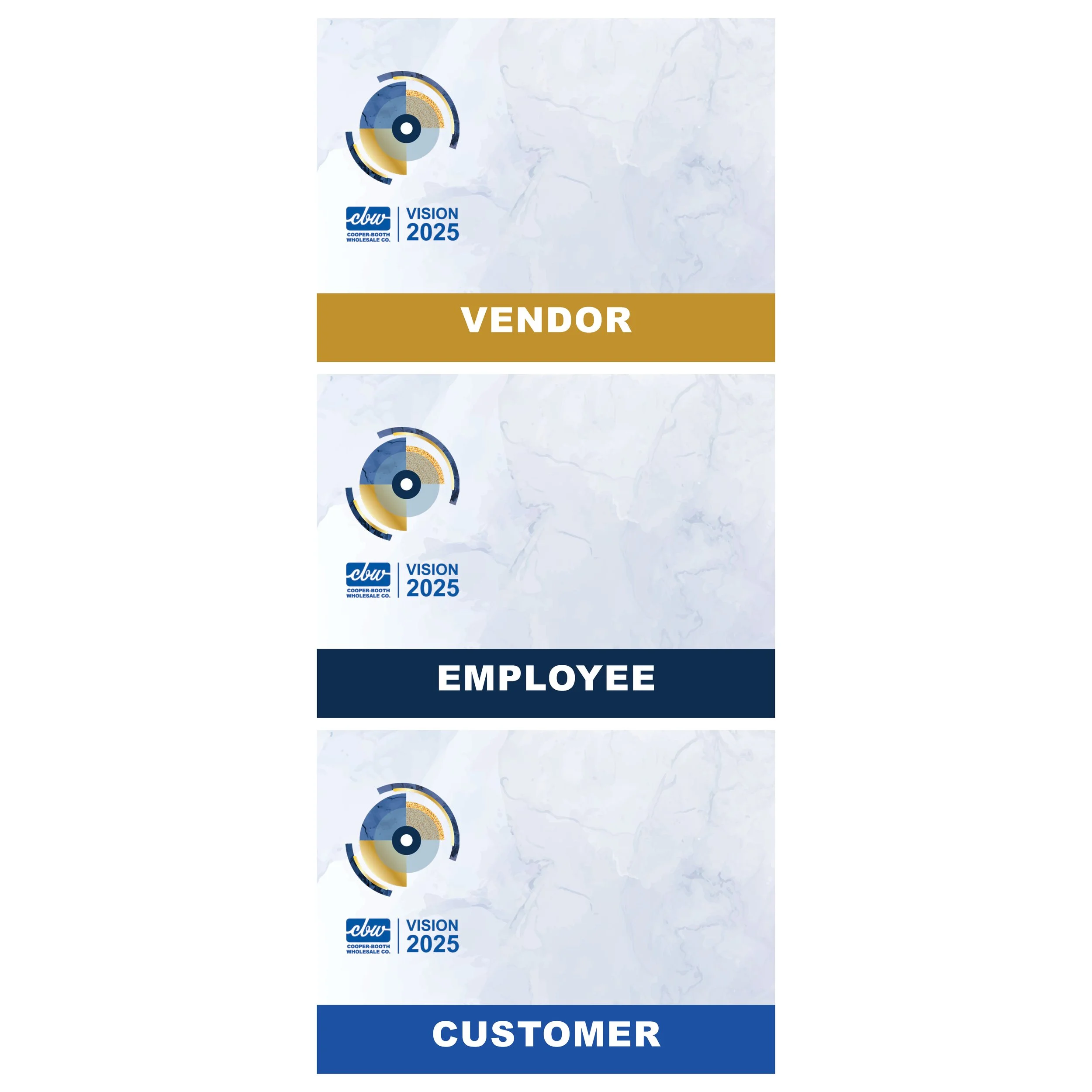 Vendor, Employee, & Customer Badges