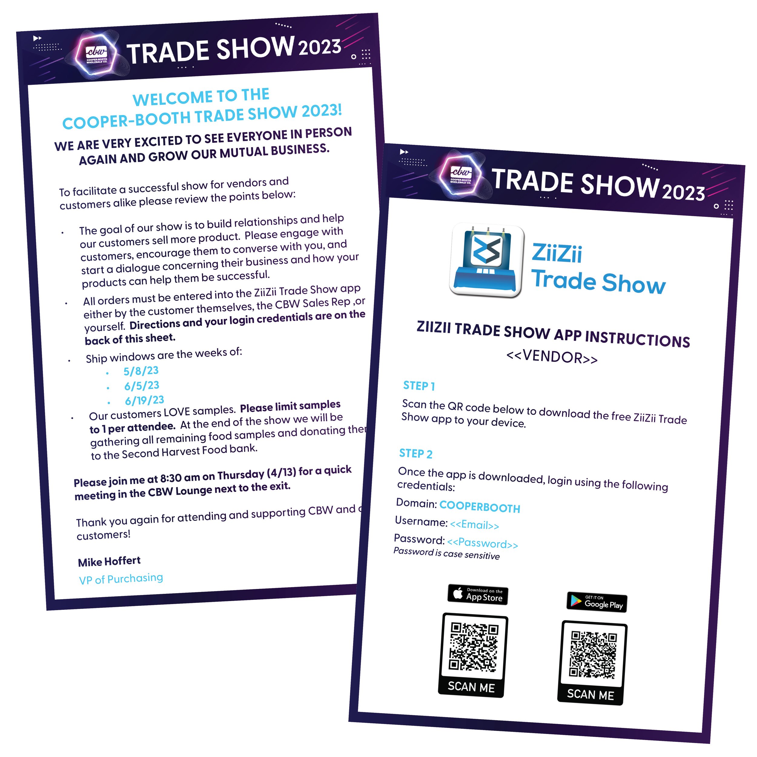 Vendor Letter & Instructions