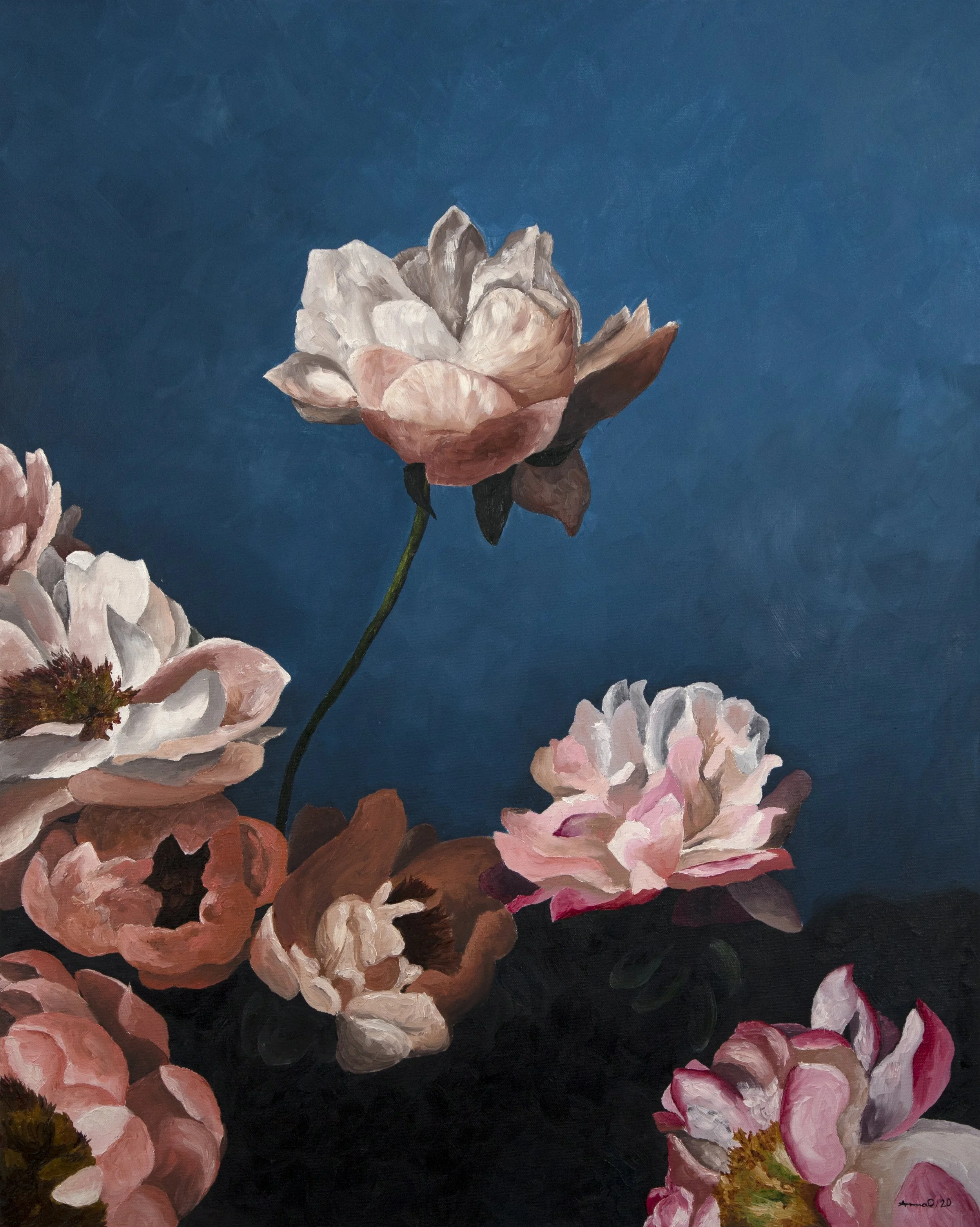 Blooms on Blue 