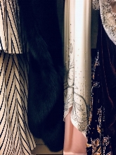 Close ups of the fabrics of Ellie’s beautiful costumes, designed by Tobias Hoheisel. (Photo: Jenna Wolf / Lenny’s Studio)
