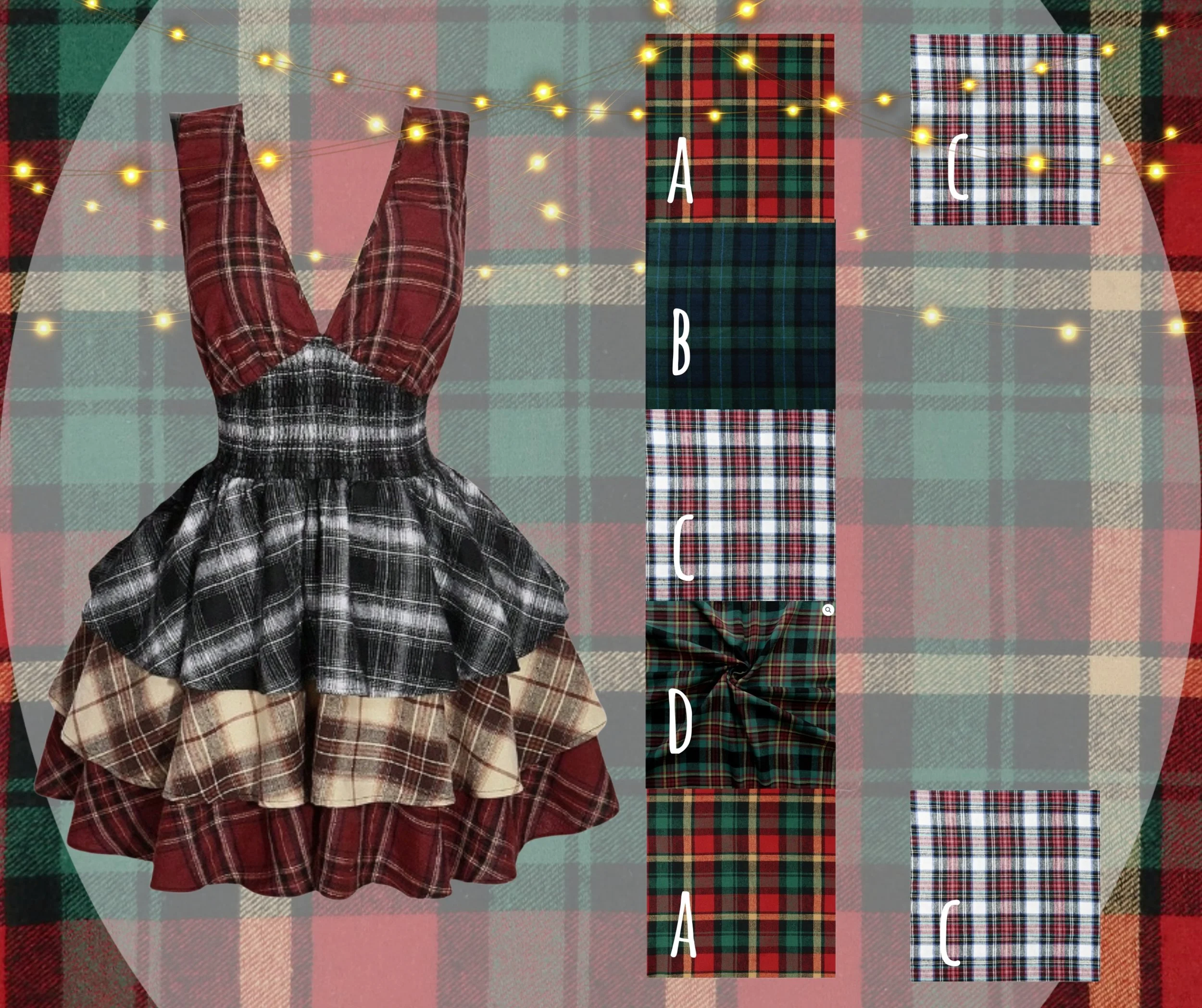 For Angela Giacomazzi, CHRISTMAS DRESS--payment two plus shipping.