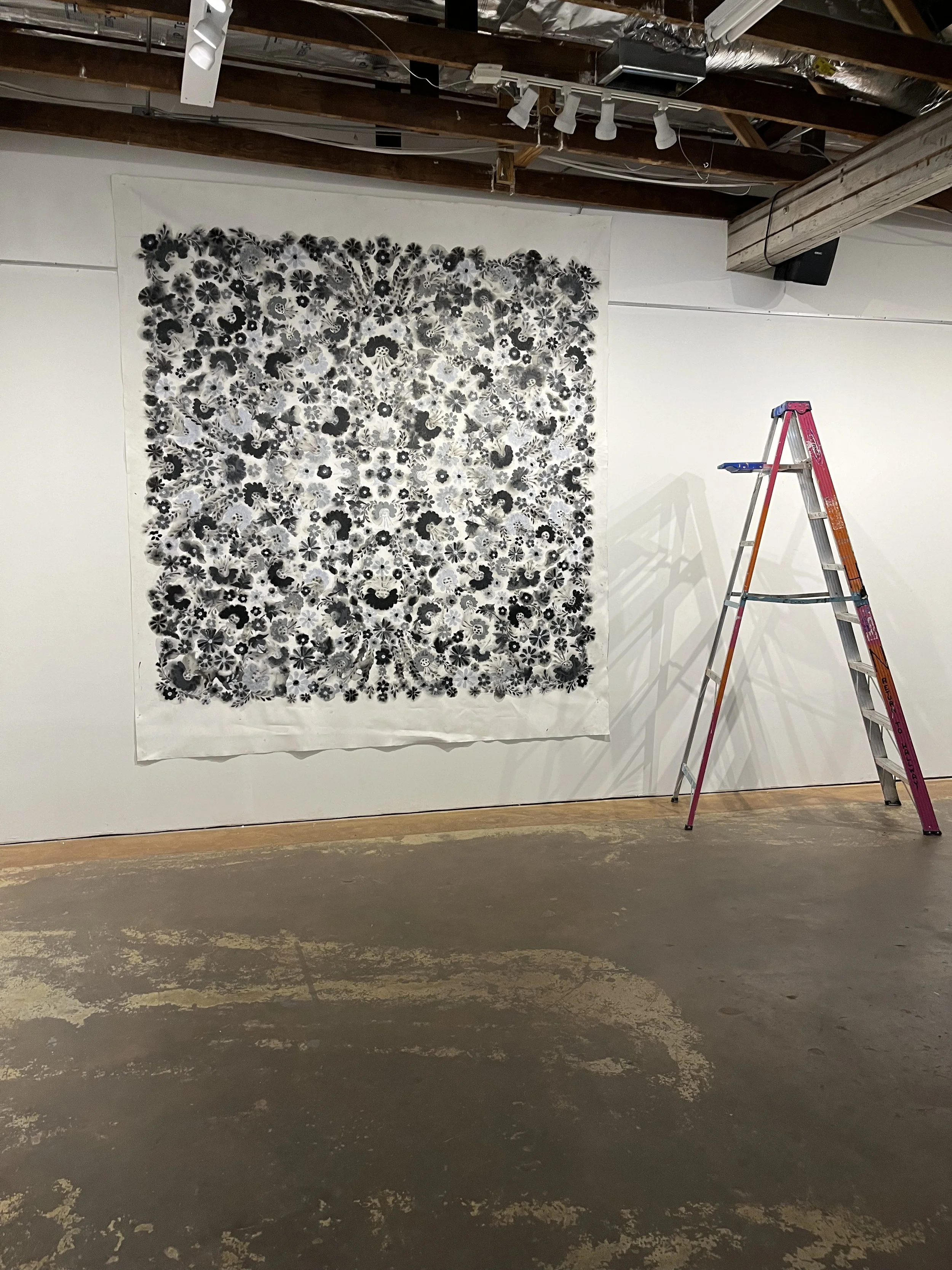 Kaleidoscope, 8.5 x 8.5 ft.  acrylic on canvas