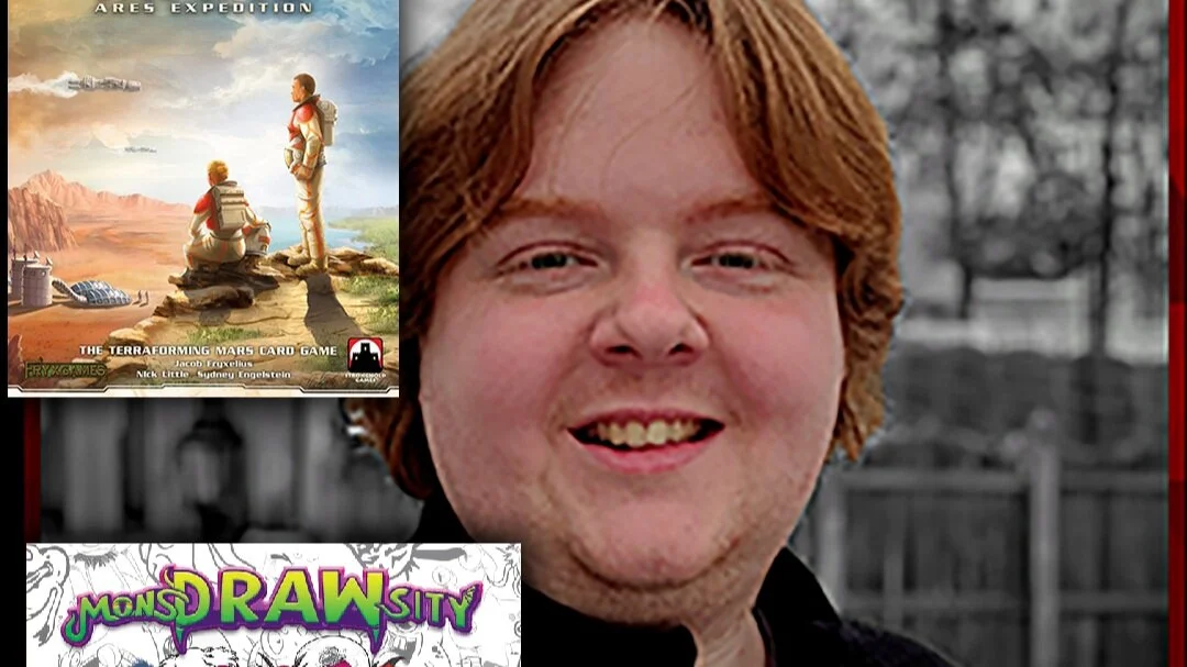 #11 – New Gamefound Announcements, Terraforming Mars: Ares Expedition at Target, Battlestar Galactica, MonsDRAWsity (w/ Ivan Hahn)