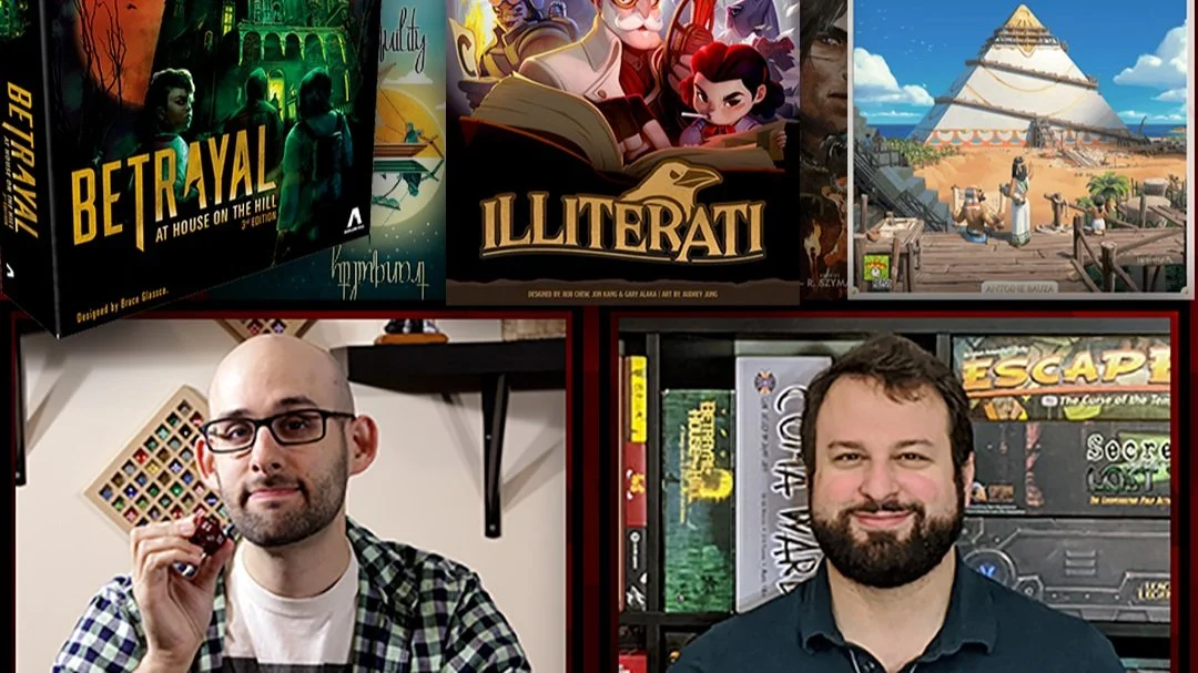 #46 - Board Game Designers With Ukraine, Betrayal at House on the Hill 3rd Ed., Illiterati, Tranquility, Nerdlyweds