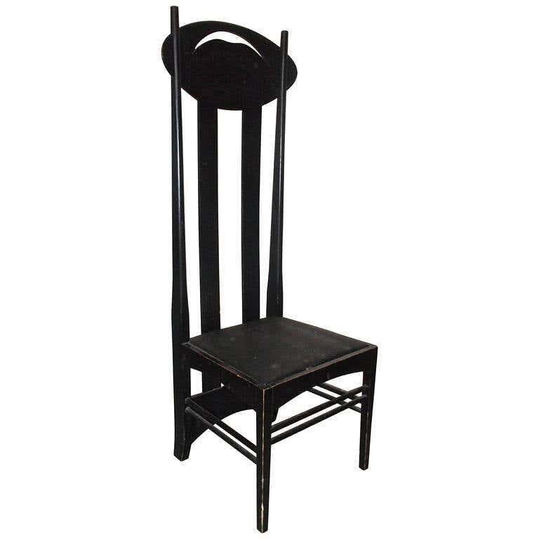 Been thinking about Charles Rennie Mackintosh's high backed chairs lately. Apparently he was working with an idea of creating a sort of room within a room. Imagine a set of these chairs around a table, they would visually create another space that en