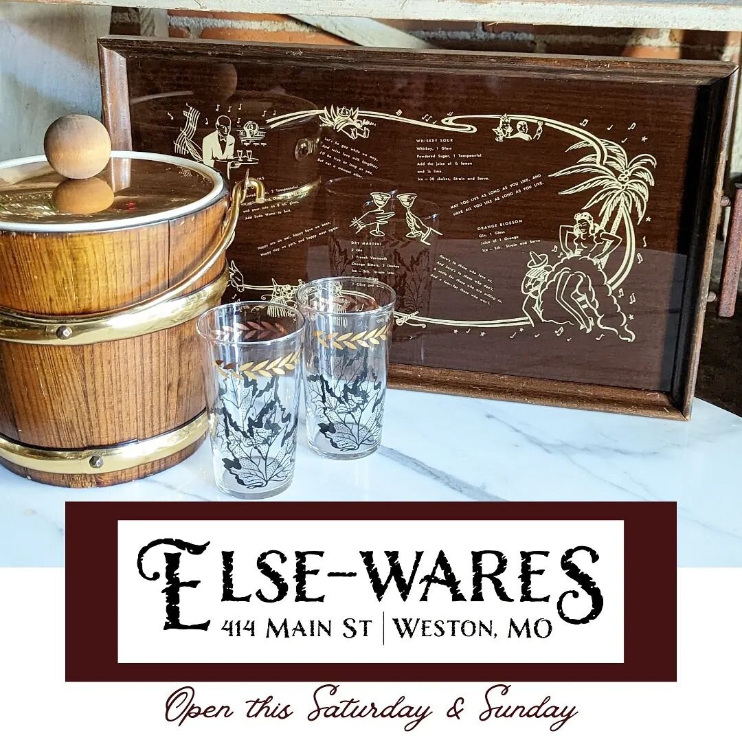 Happy Friday!! We've got some new vintage bar accessories that you are going to need to see in person. 😄

We will be open tomorrow from 10:30am to 5pm. We'll be attending the Weston Hospitality Showcase event, which starts at 5:30. If you don't have