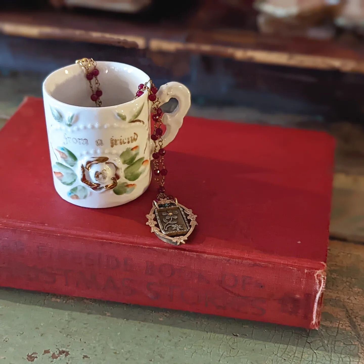 We are chock-full of unique gifts for this holiday season! 

As the saying goes, it's best not to judge a book only by its cover. I love finding relics in books, like pressed flowers, notes, recipes and photos. This copy of The Fireside Book of Chris