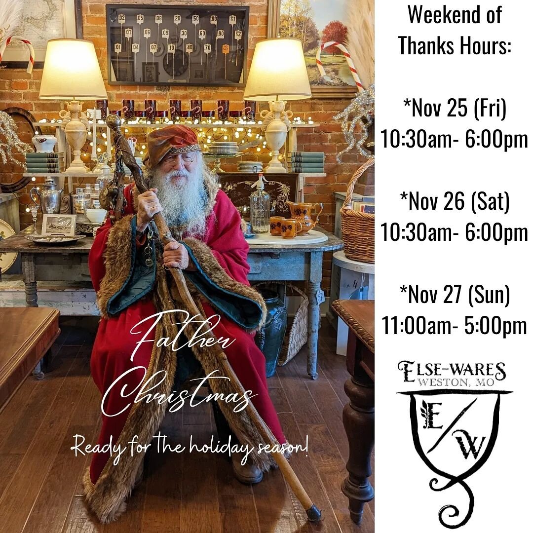Happy Thanksgiving!! We are so thankful for all of our family, friends and customers for your support during our first year of business. 

Weston's own legendary Father Christmas is ready for the holiday season and so are we. We hope to see you this 