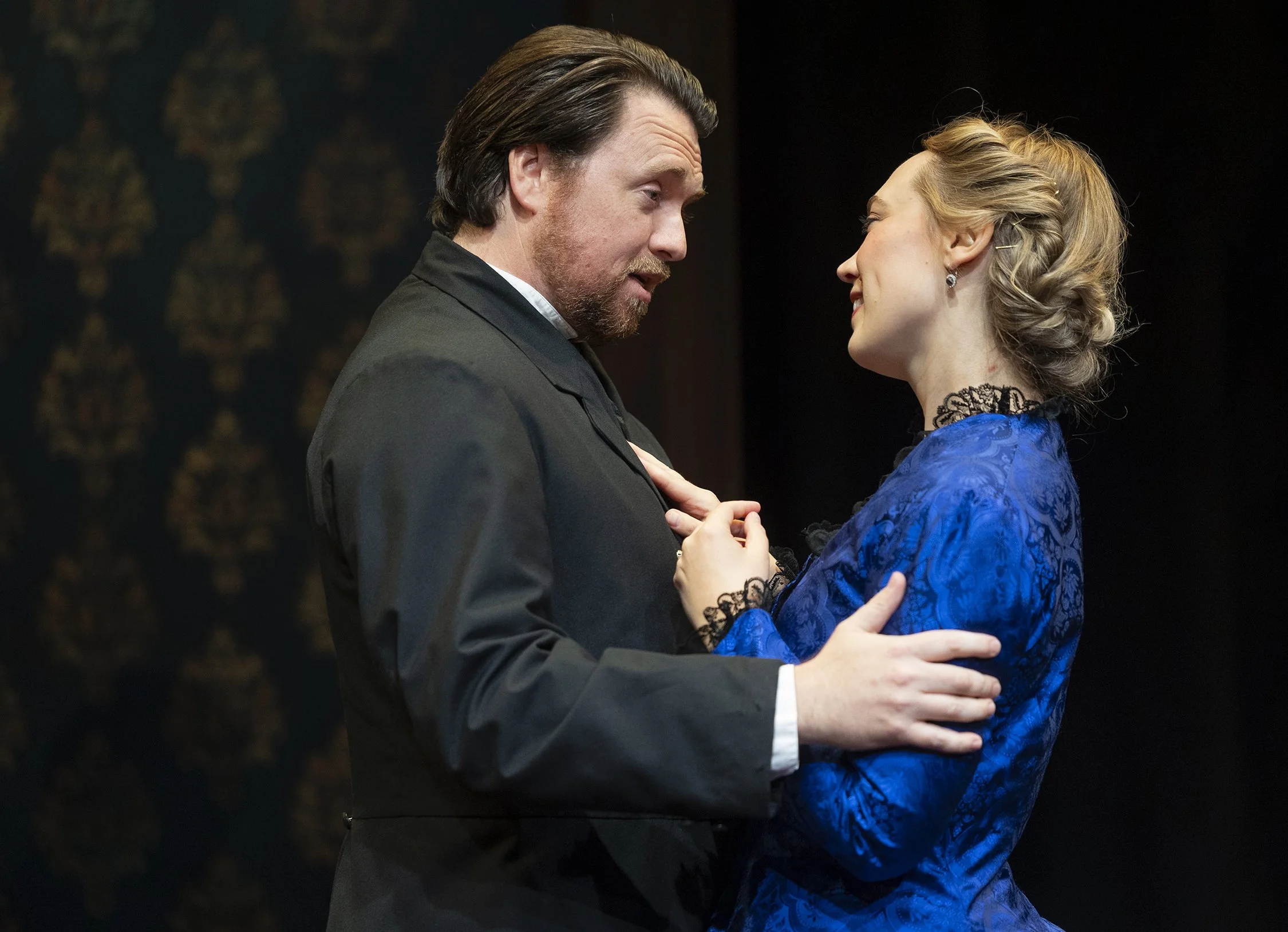 Aaron Shand as Torvald and Sophie Gibson-Rush as Nora. Photo by Tim Fuller ©2026