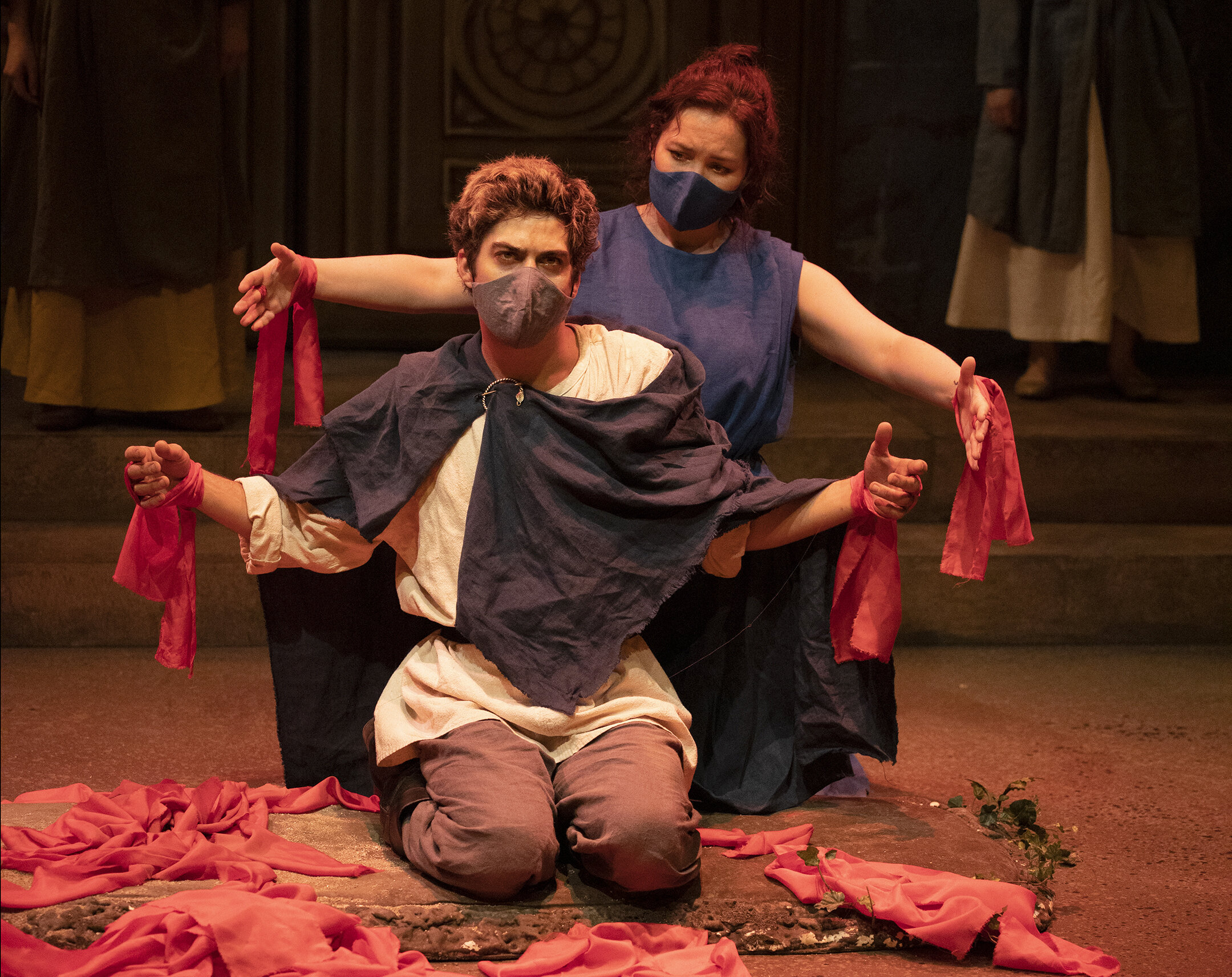Bryn Booth and Hunter Hnat in The Oresteia (Copy)
