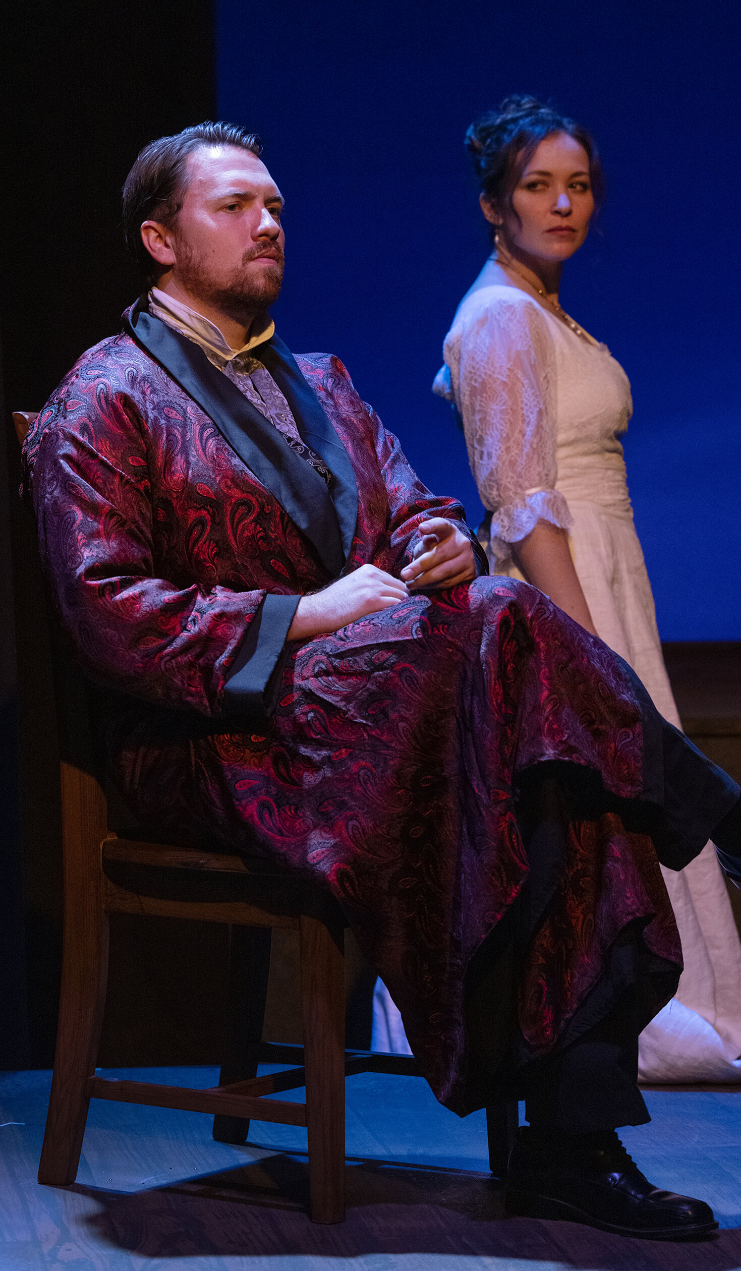 Aaron Shand as Leonce Pontellier and Bryn Booth as Edna Pontellier. Photo by Tim Fuller.