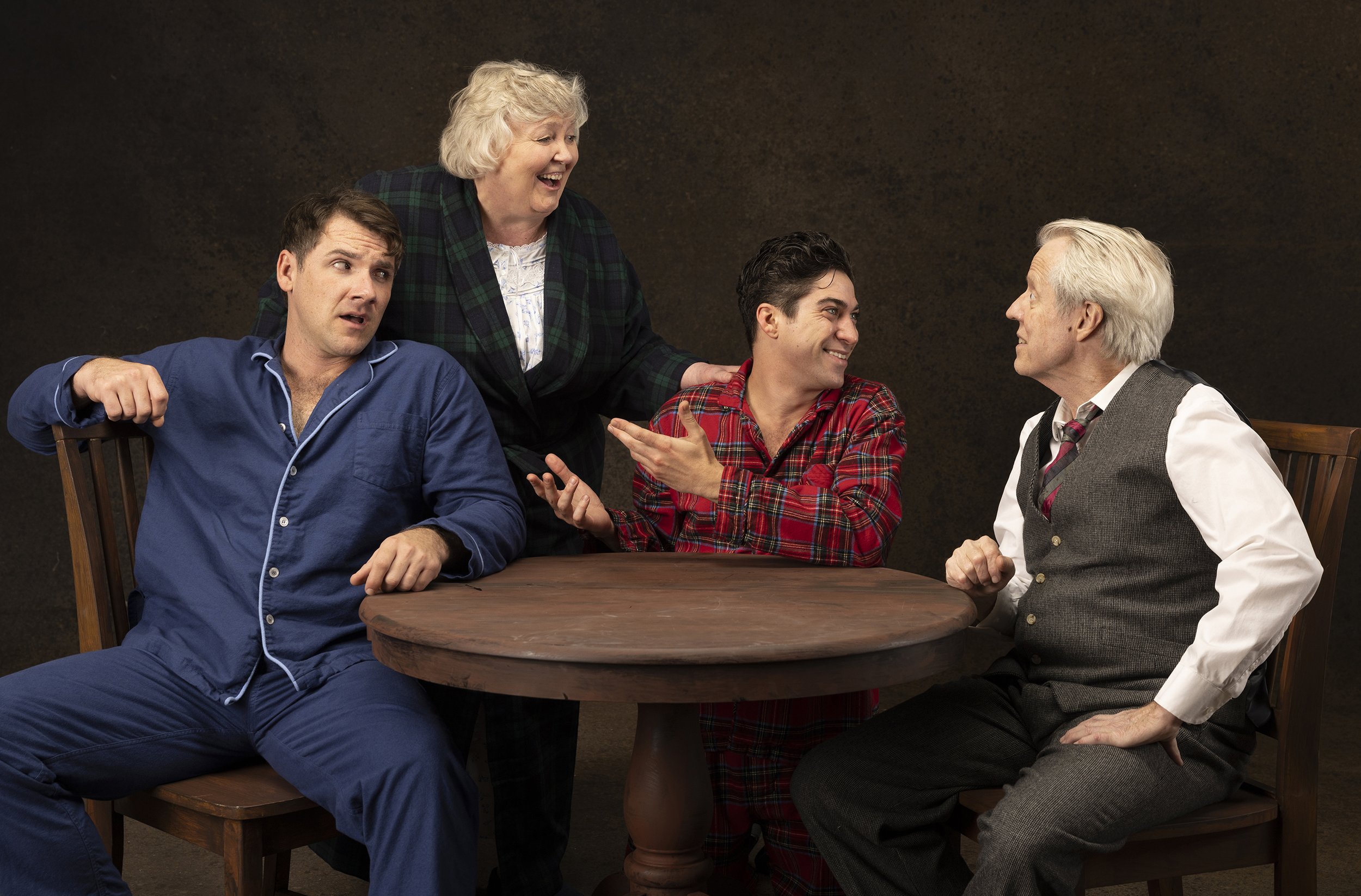 Christopher Johnson as Biff, Cynthia Meier as Linda, Hunter Hnat as Happy and Joseph McGrath as Willy Loman. Photo by Tim Fuller.