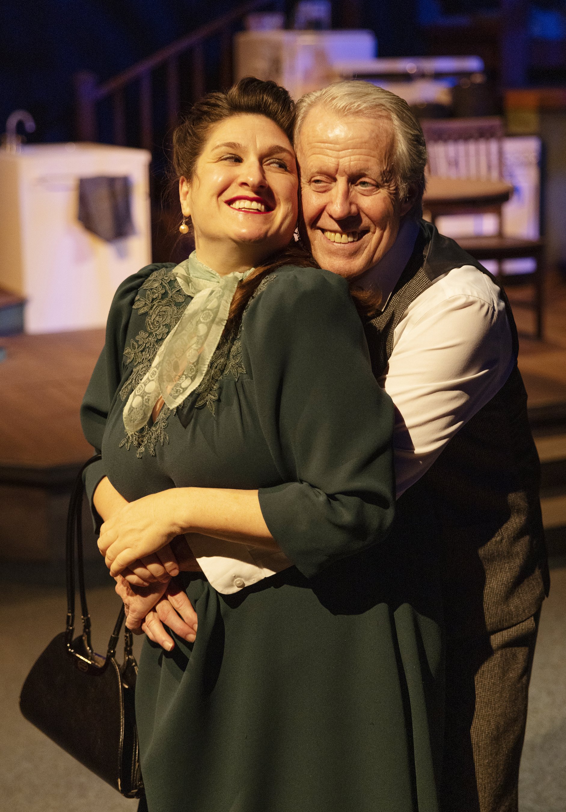 Julia Balestracci as The Woman and Joseph McGrath as Willy Loman. Photo by Tim Fuller.