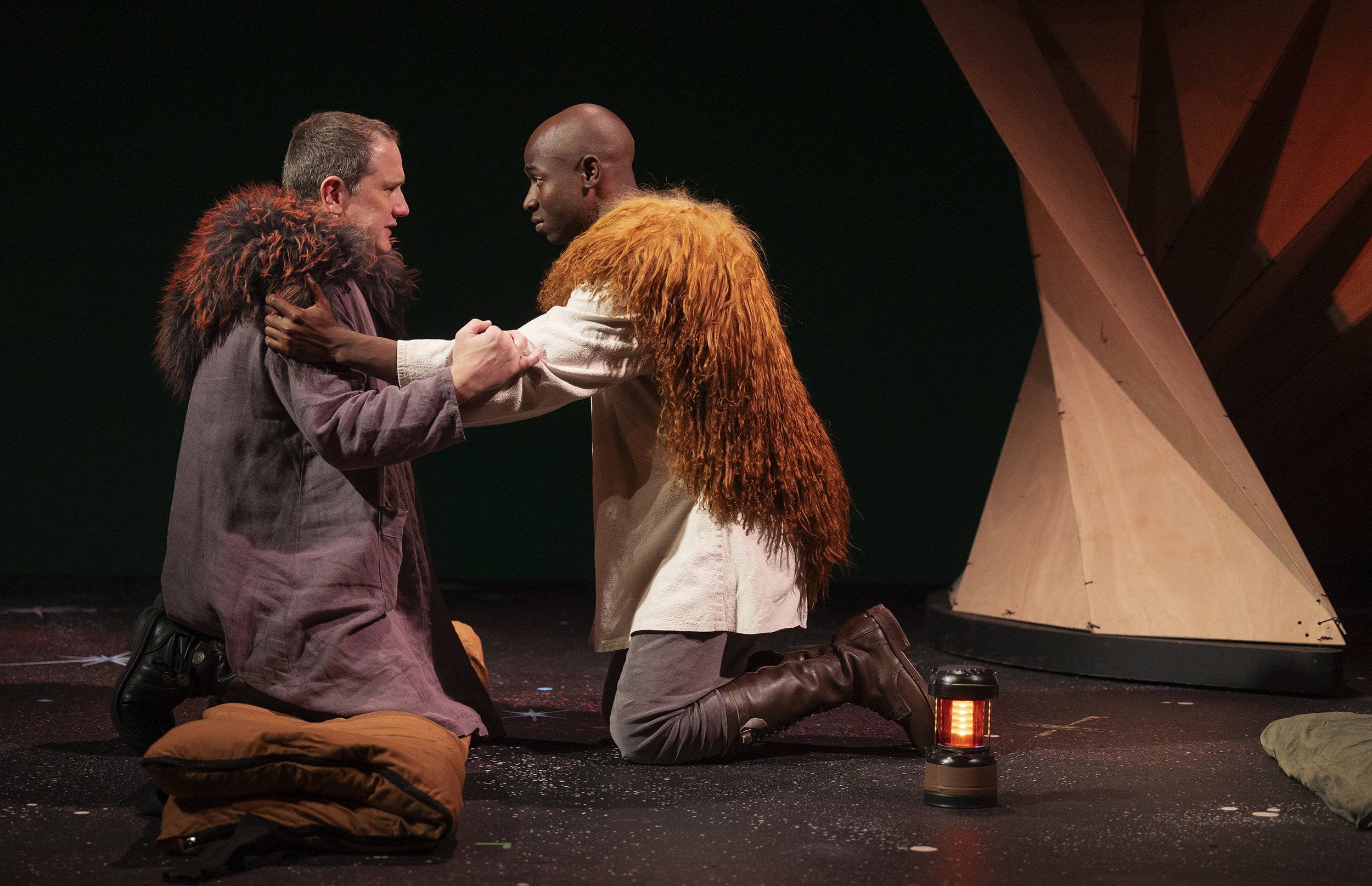 Matt Walley as Estraven and Kevin Aoussou as Genly Ai. Photo courtesy of Tim Fuller.