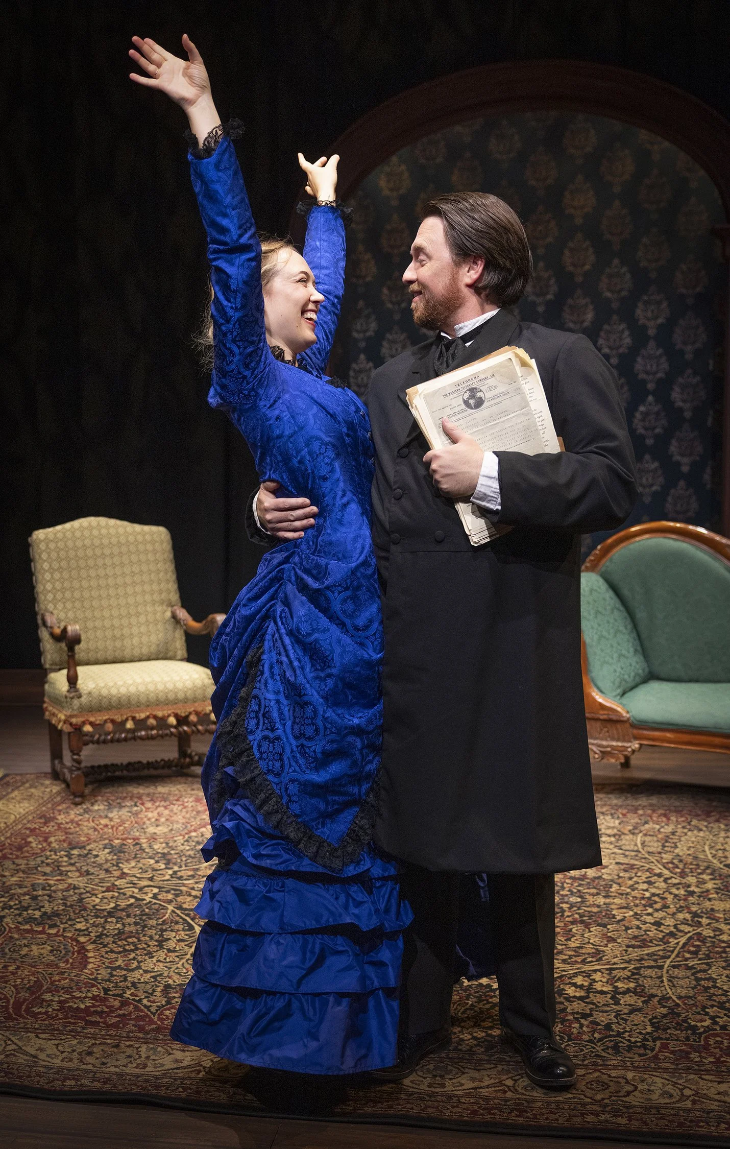 Sophie Gibson-Rush as Nora and Aaron Shand as Torvald. Photo by Tim Fuller ©2026