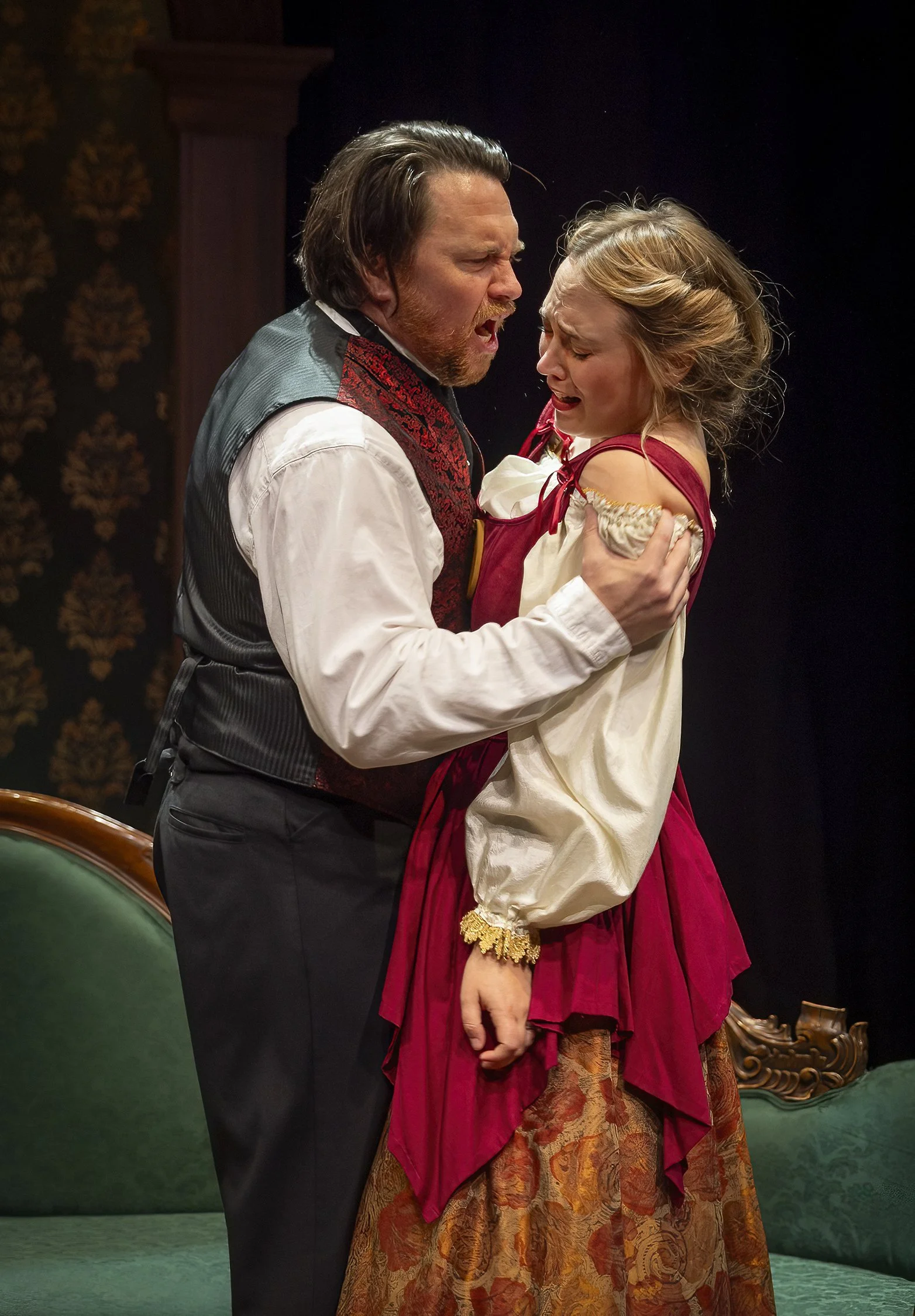 Aaron Shand as Torvald and Sophie Gibson-Rush as Nora. Photo by Tim Fuller ©2026