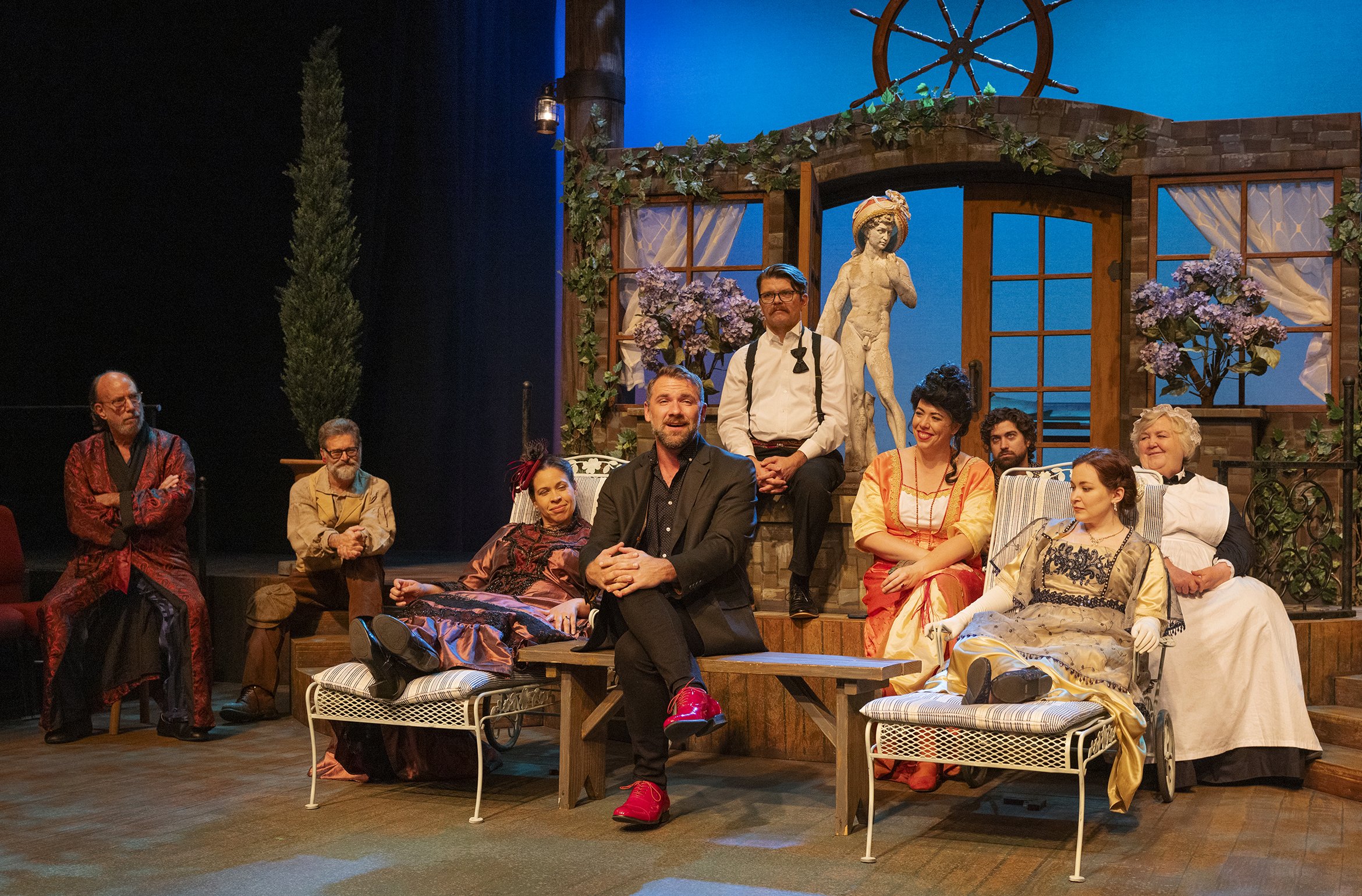 A post-show discussion with Director Christopher Johnson and the cast. Photo by Tim Fuller.