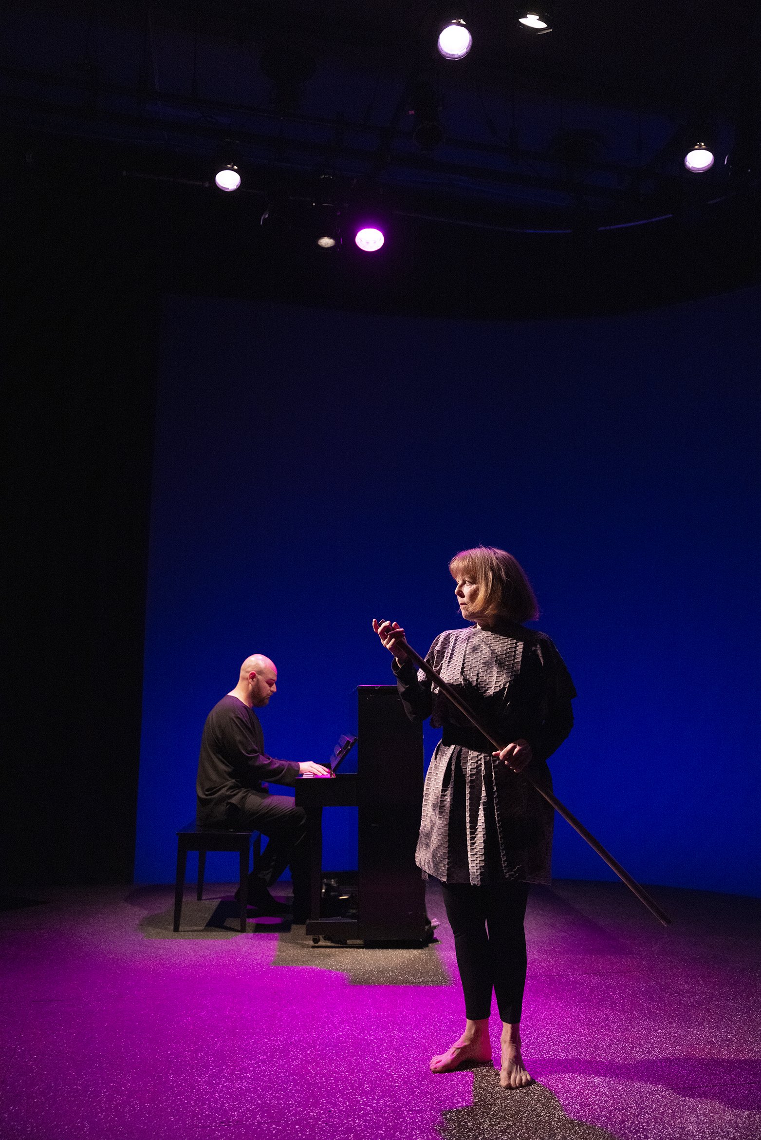 Patty Gallagher as The Poet and Jake Sorgen as The Muse. Photo by Tim Fuller.
