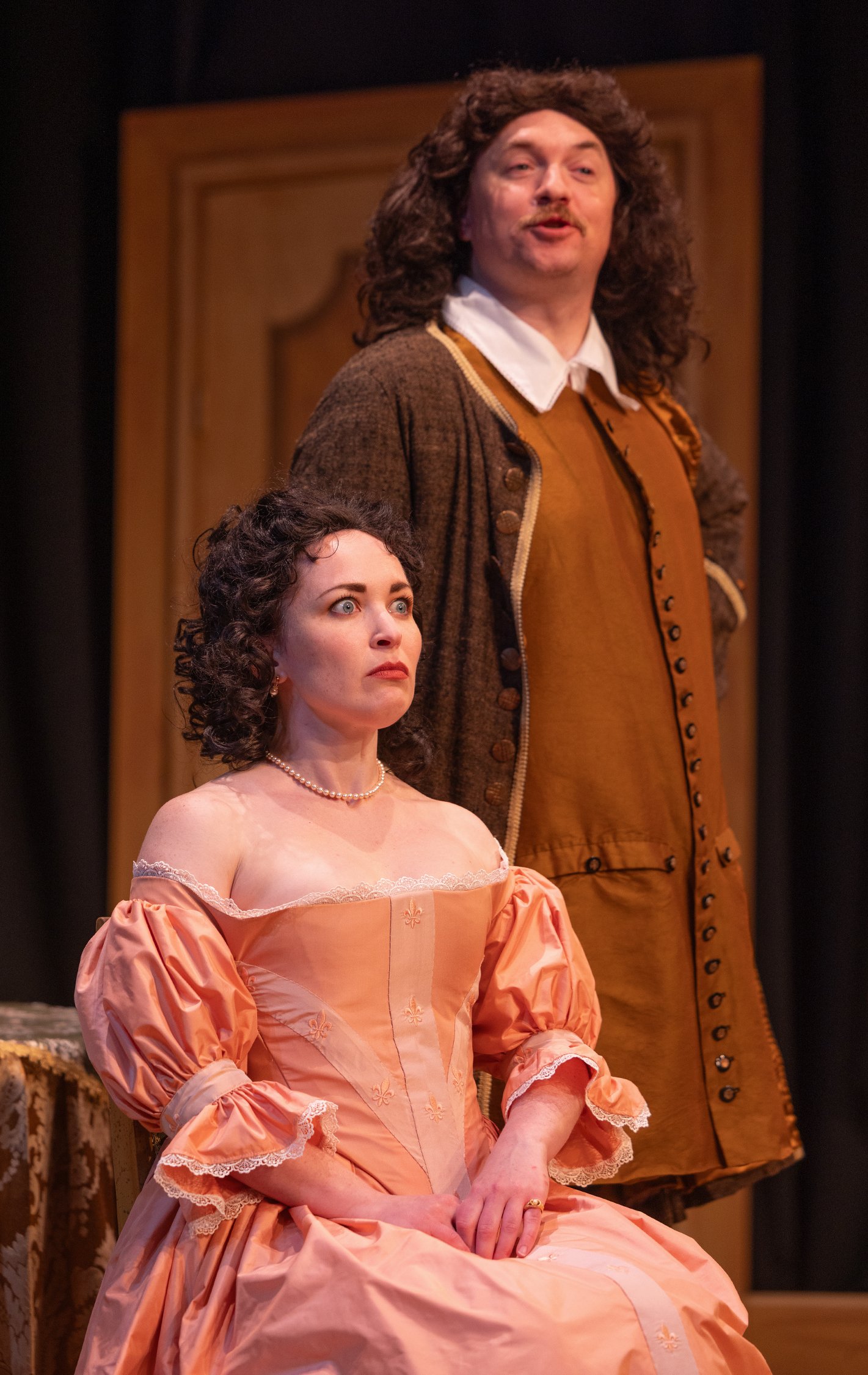 Bryn Booth as Mariane and Aaron Shand as Orgon. Photo by Tim Fuller ©2025