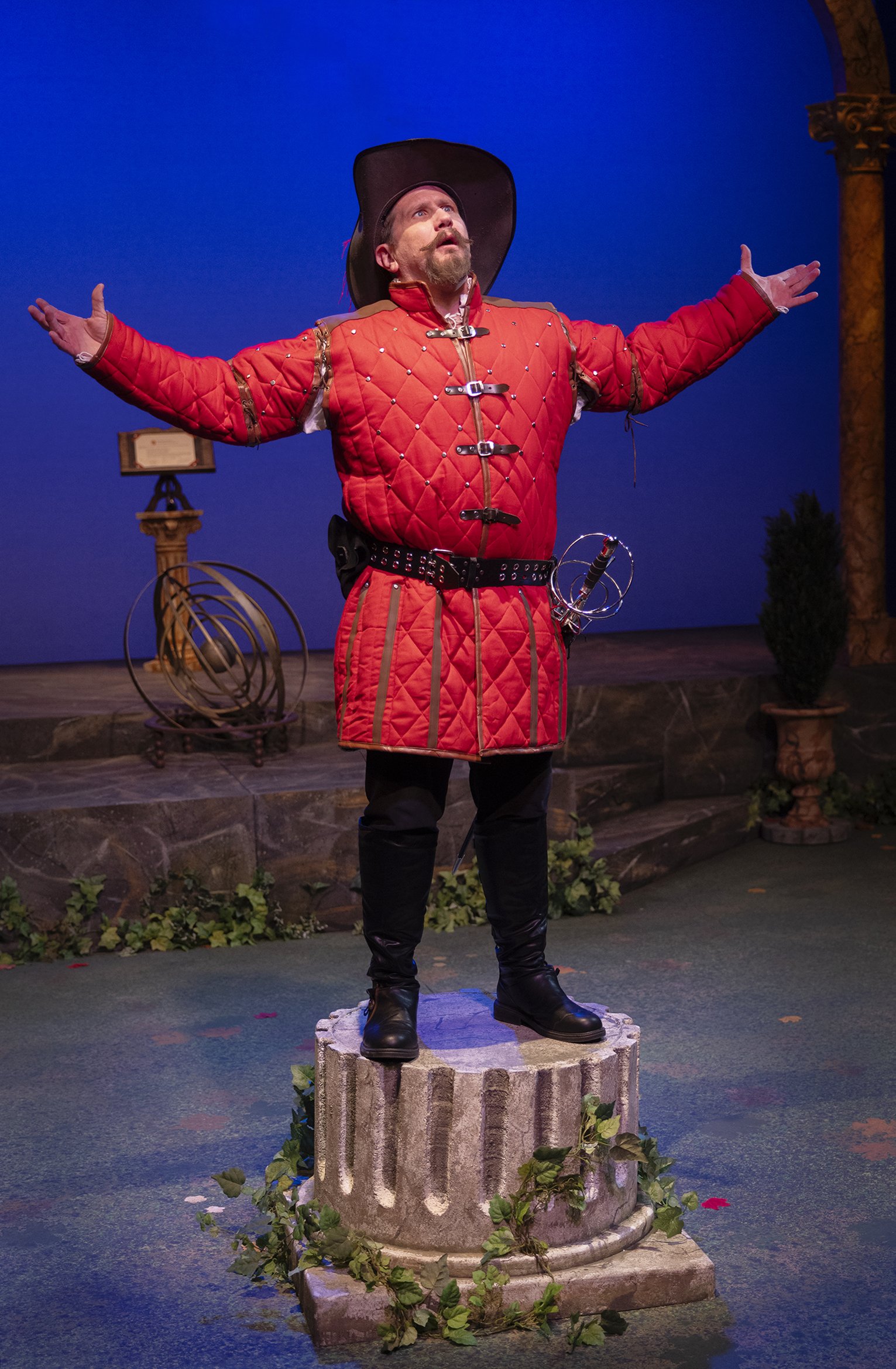 Matt Walley as Don Armado. Photo by Tim Fuller.