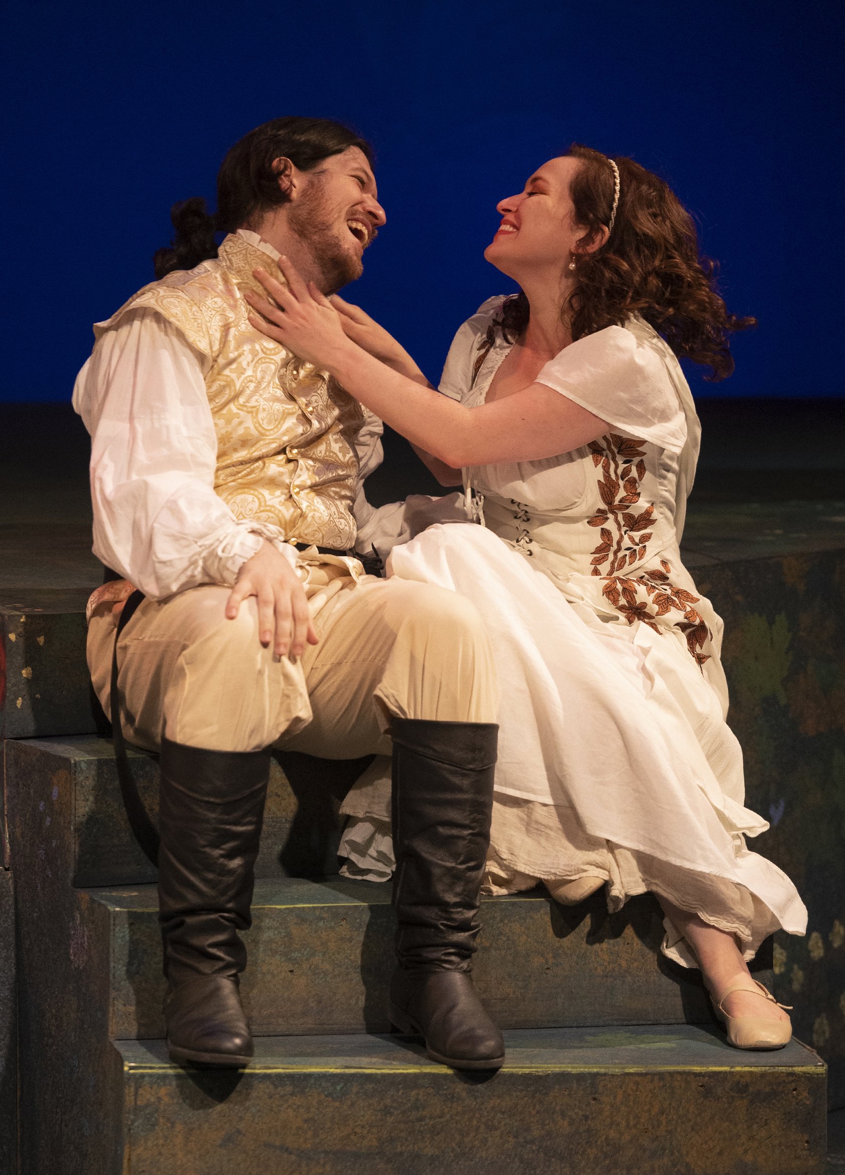 Zachary Austin as Lysander and Bryn Booth as Hermia. Photo by Tim Fuller.