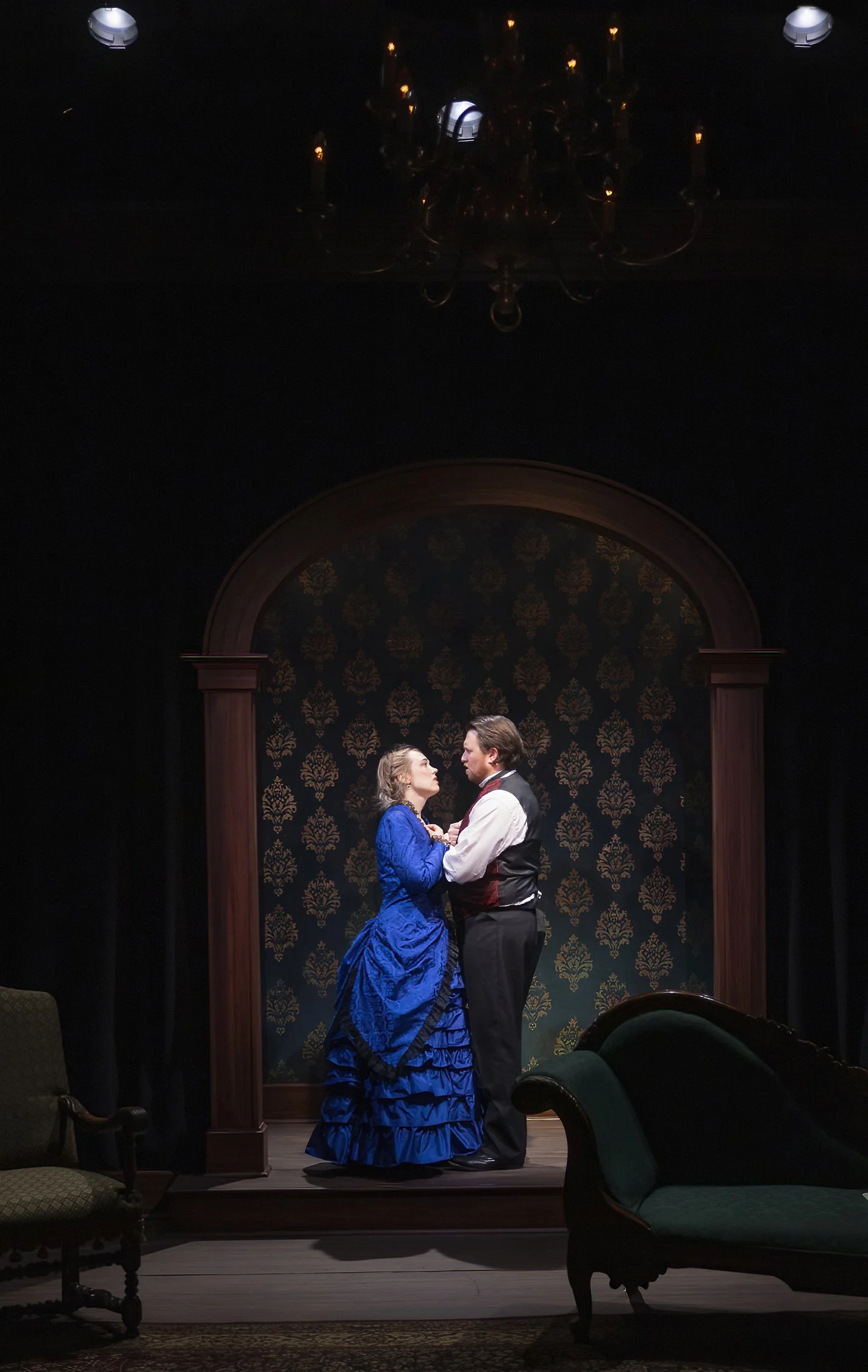 Sophie Gibson-Rush as Nora and Aaron Shand as Torvald. Photo by Tim Fuller ©2026