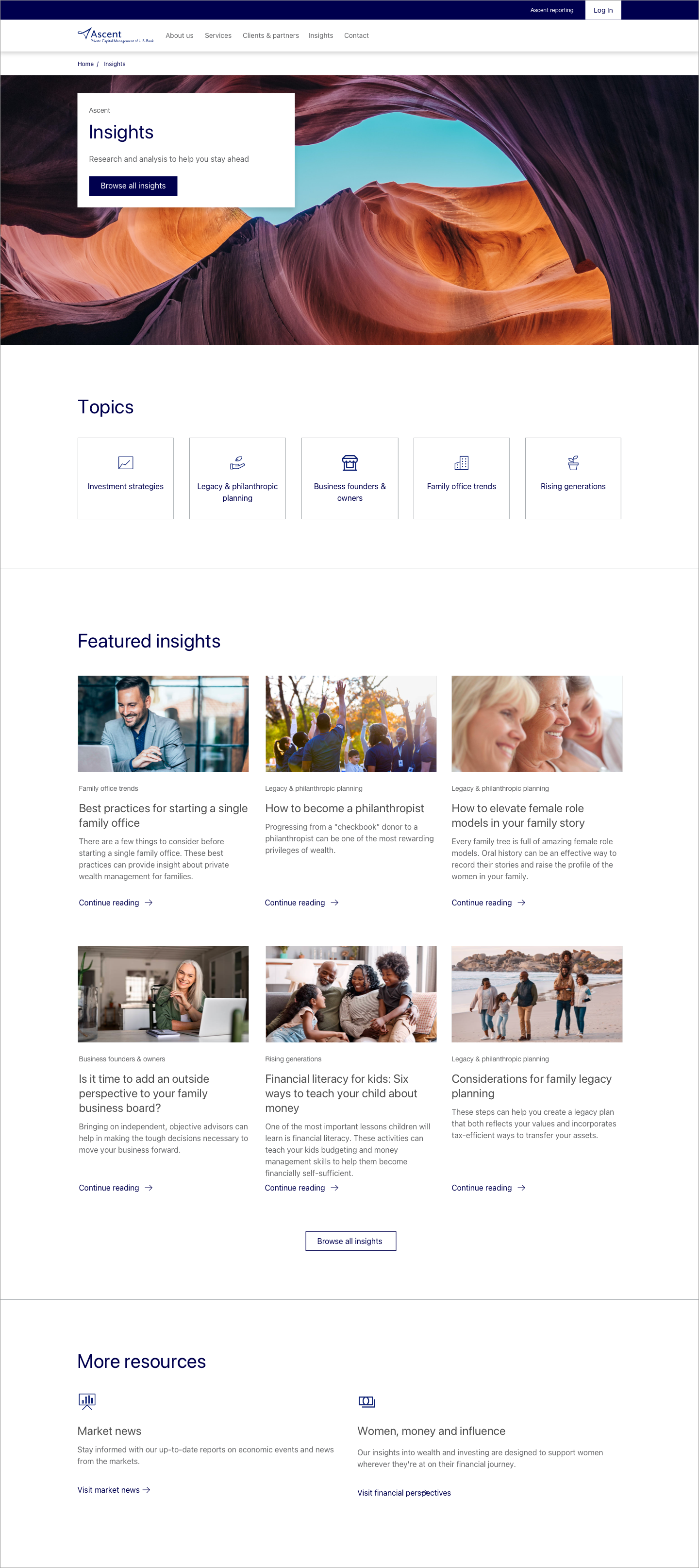 US Bank Insights desktop