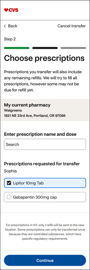 Before: Choose prescriptions.