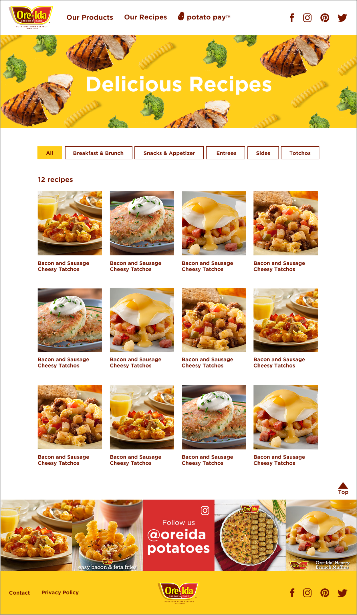 Ore-ida Recipes - desktop