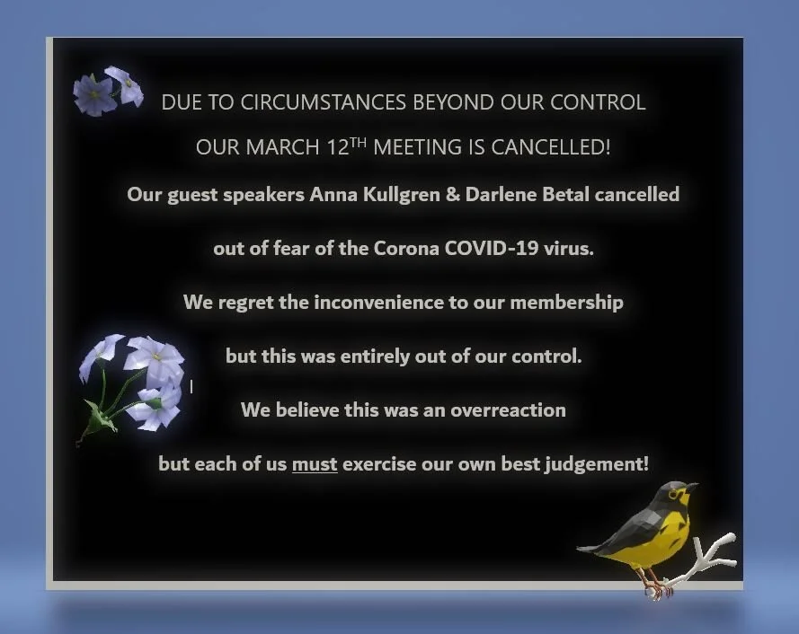 CANCELLED LNLA General Meeting - Springtime is in the Air!