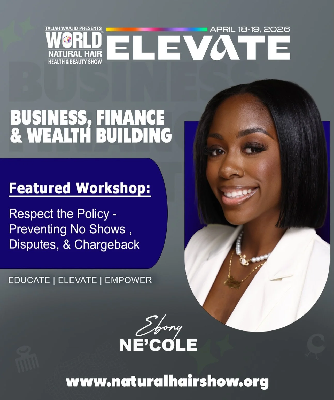 Excited and truly honored to be a part of The World Natural Hair, Health &amp; Beauty Show this year! ✨

Join me April 17&ndash;19, 2026 at the Atlanta Convention Center at AmericasMart Building 2 for an incredible weekend of beauty, culture, educati