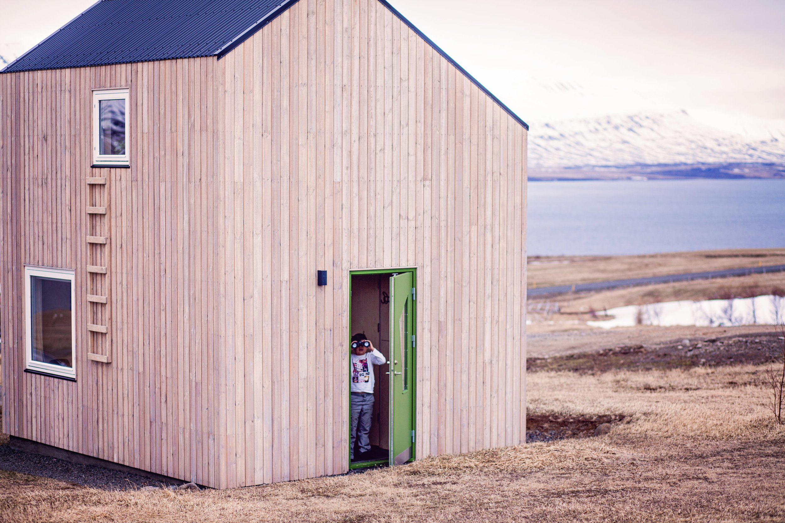 The view from a tiny house in the north of Iceland