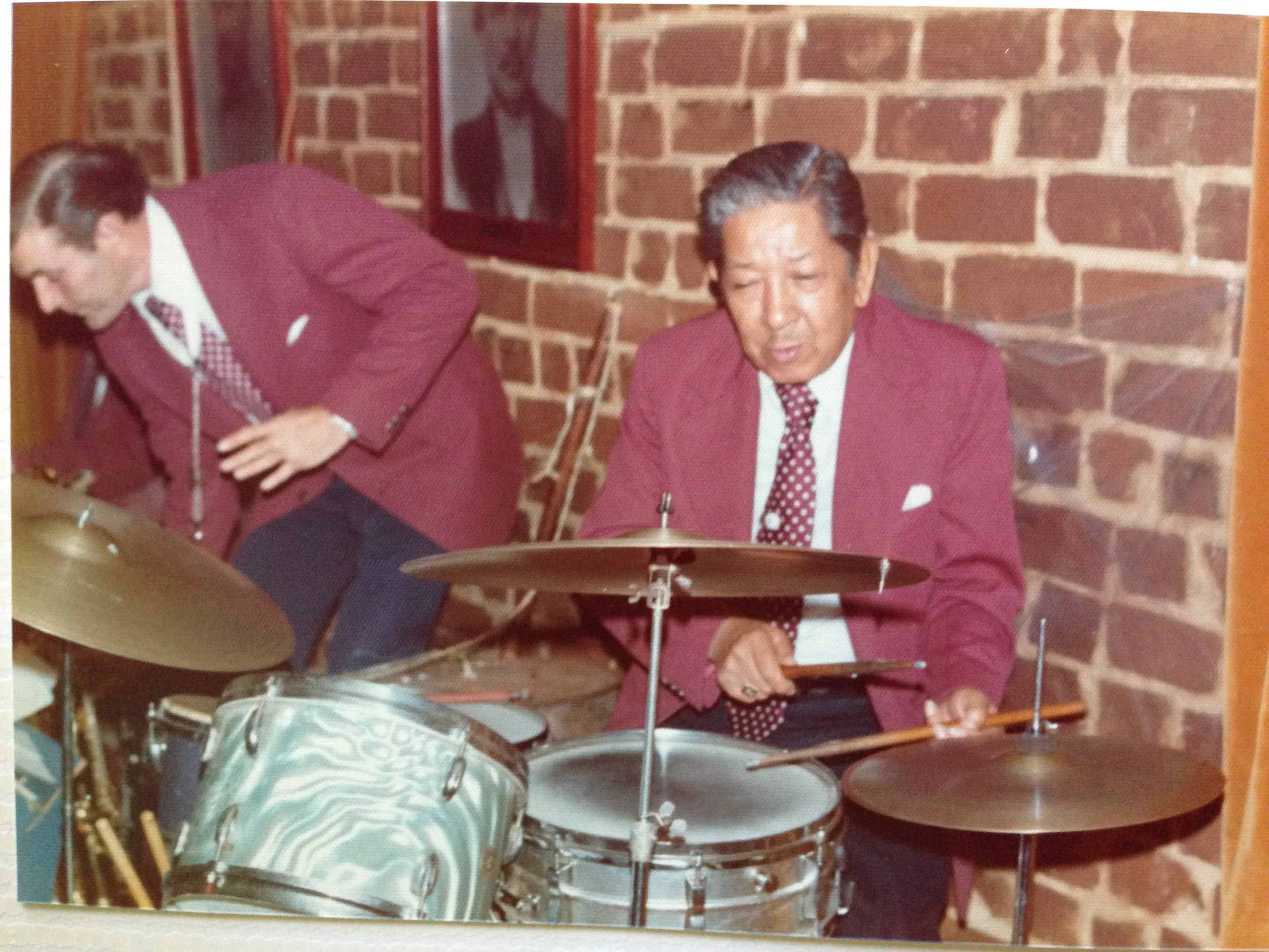 Sandor was a jazz drummer, and his band was Blue Velvet.