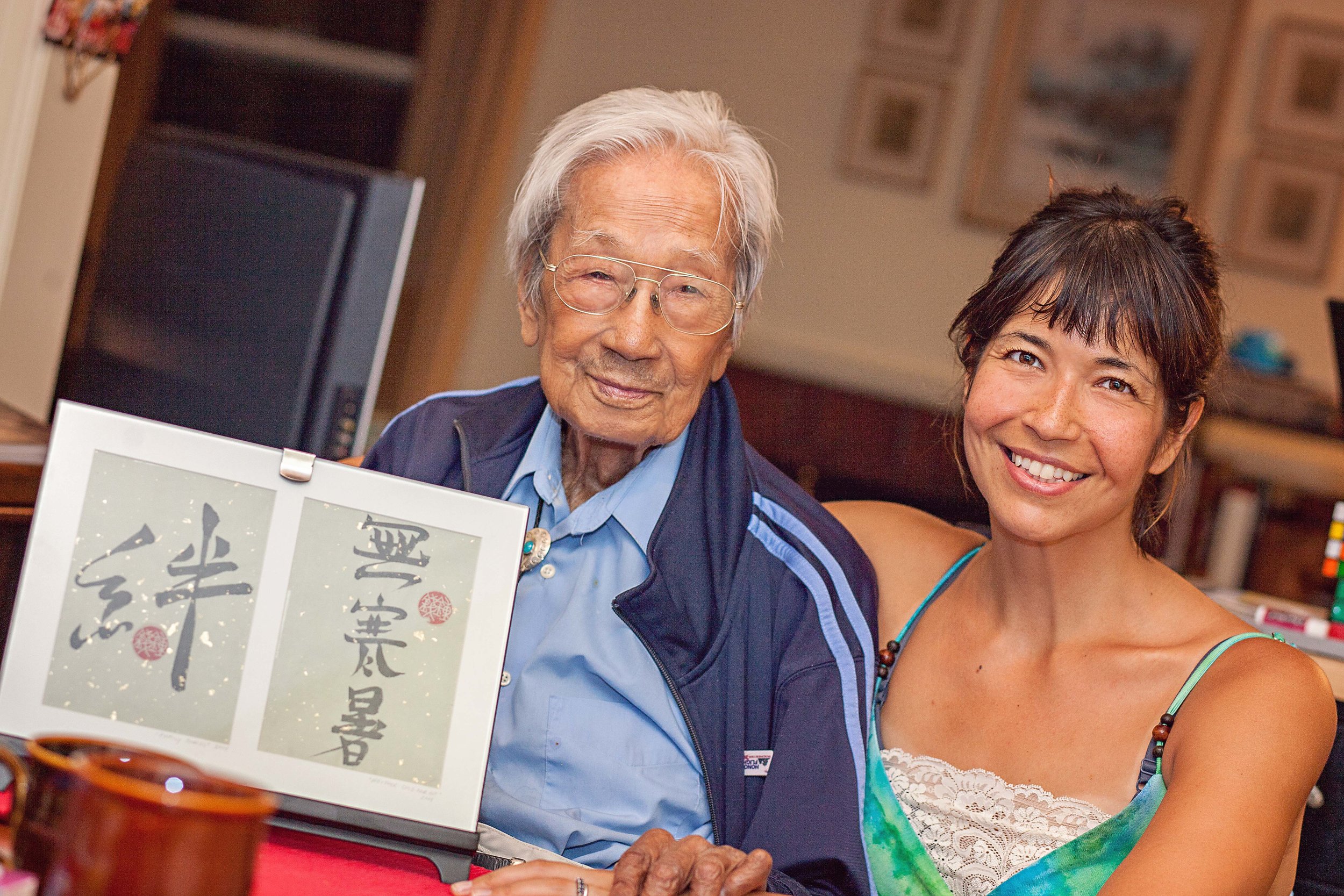 Calligraphy for birthday and Christmas of Dad's 101st year.