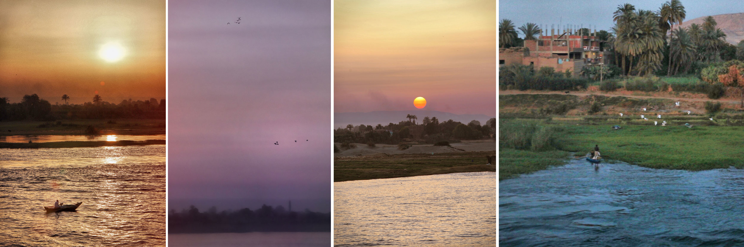 How things shift and settle into night on the Nile