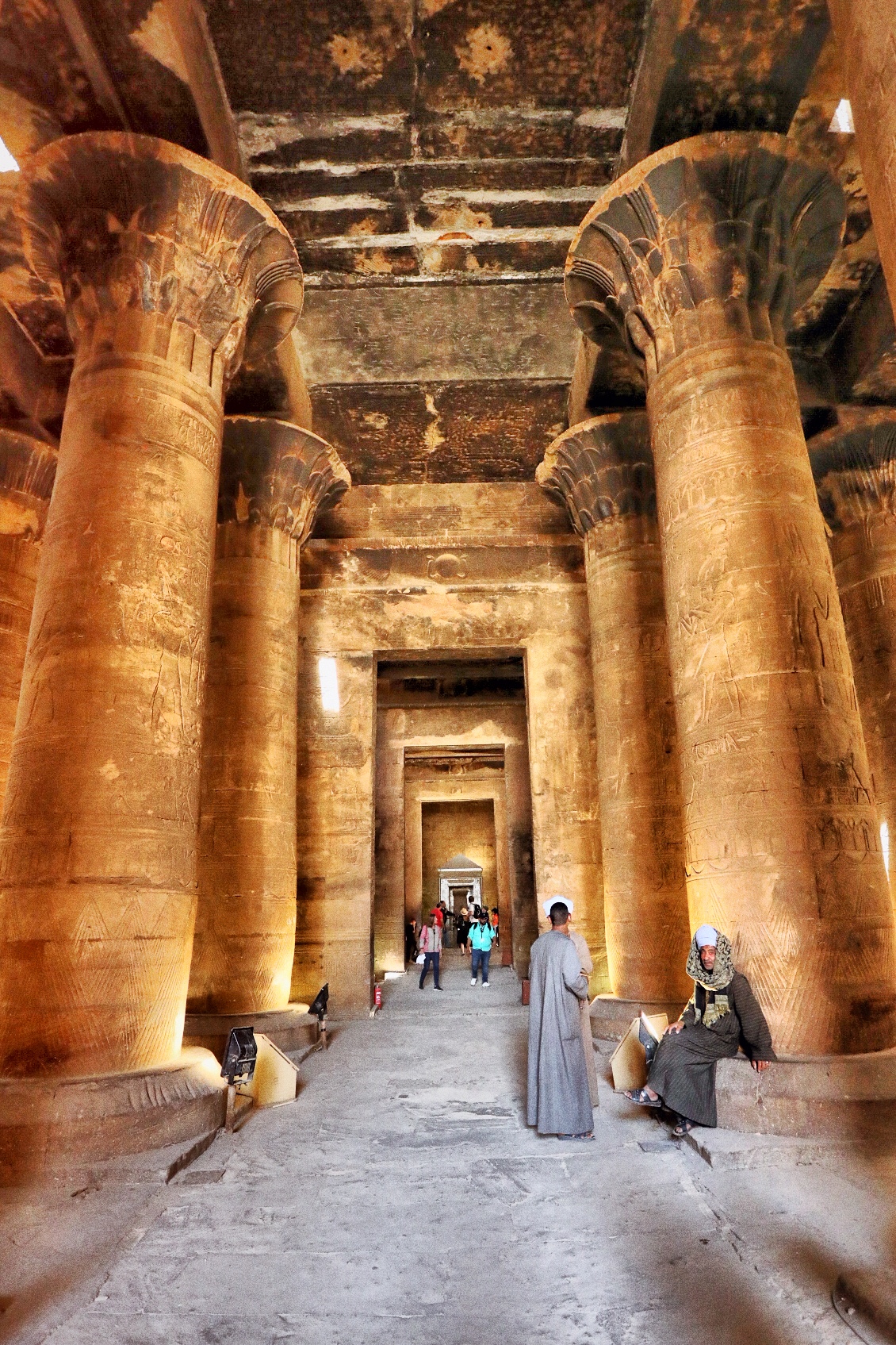Cool shade at the Temple of Horus, god of safety and protection