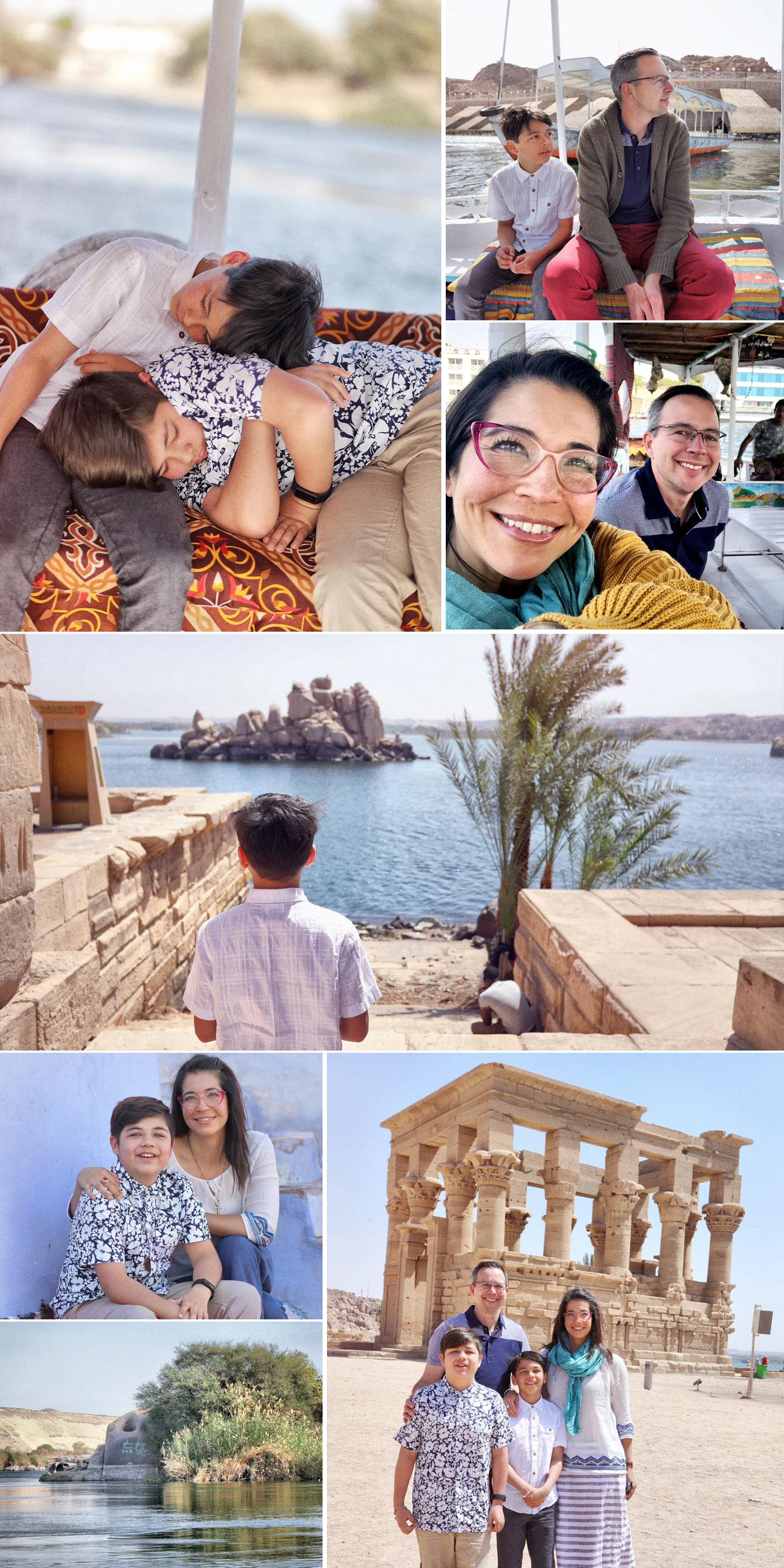 Motorboating on the Nile and visiting the Temple of Isis at Philae