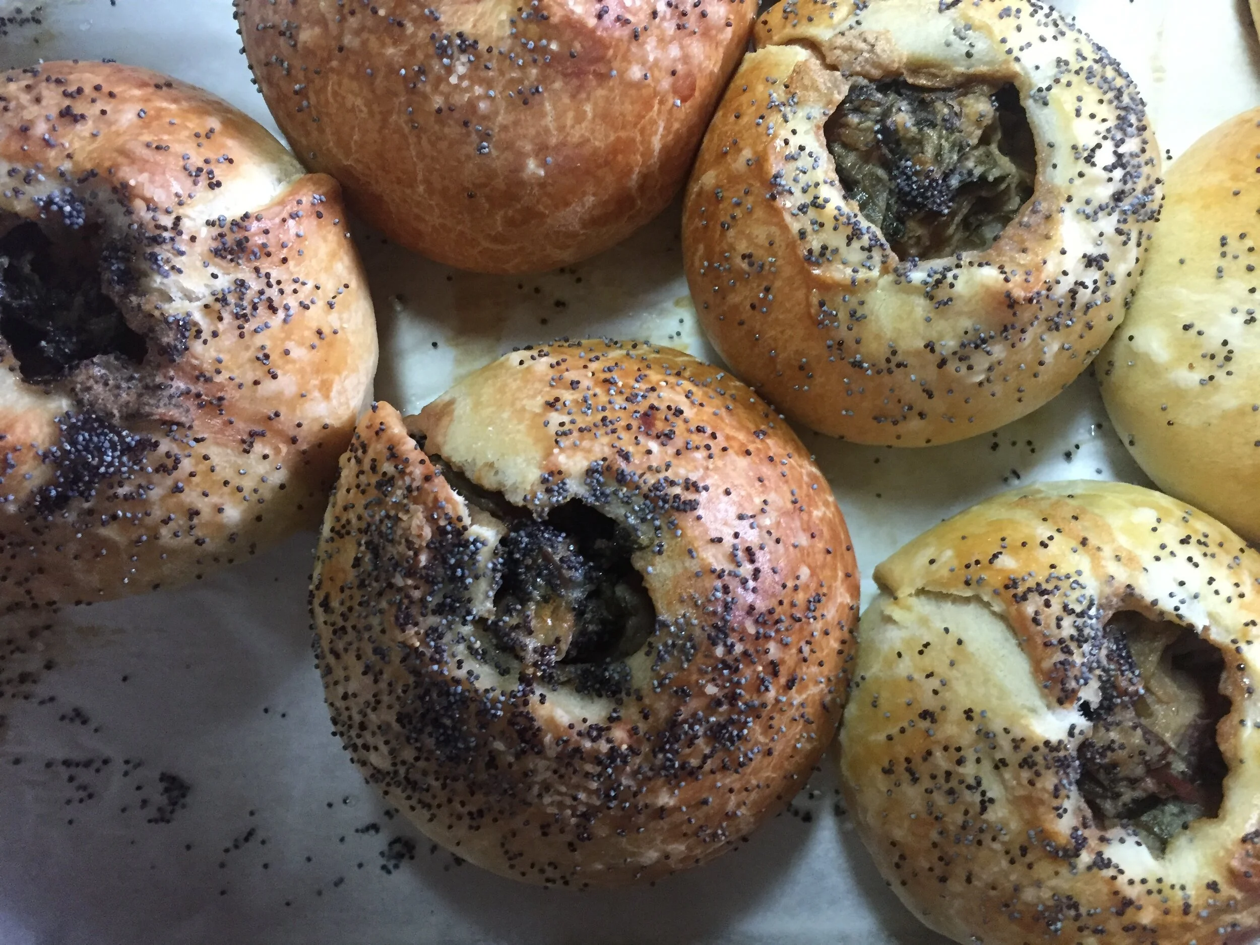 Piccalilli Knish -  Potato, roasted spaghetti squash + caramelized onion